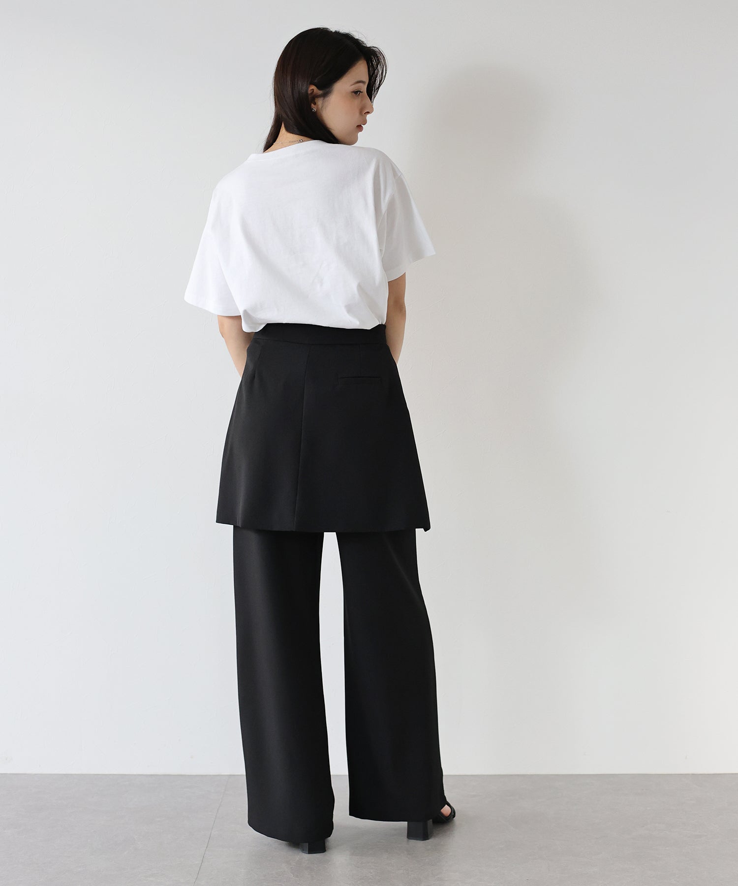 J by blue layered wrap skirt pants