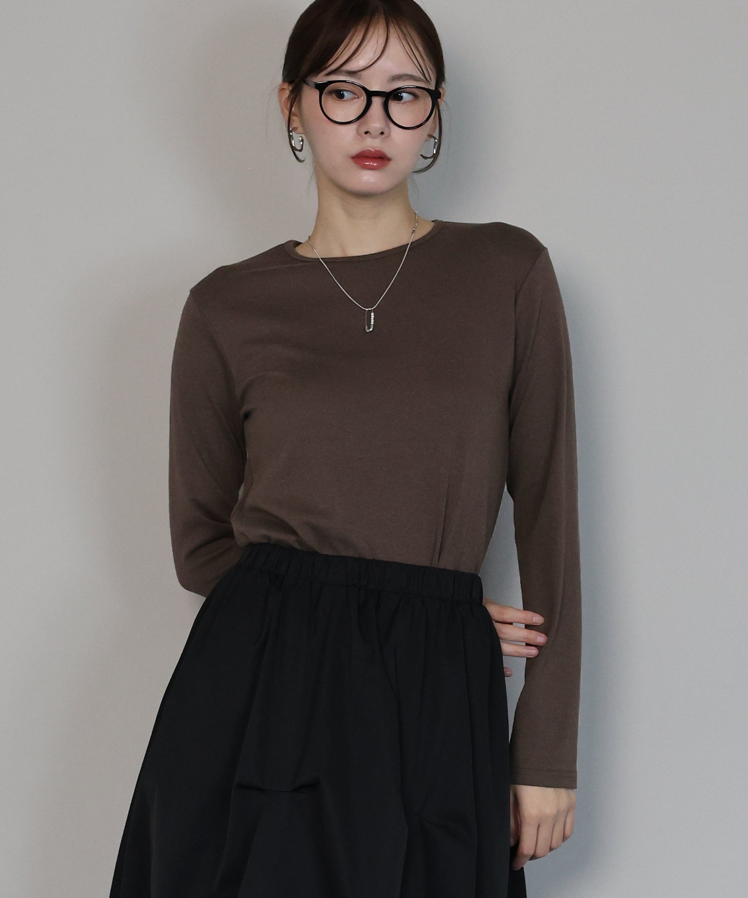 ジェーバイブルー J by blue クルーネックTシャツ （アイボリー） アイボリー