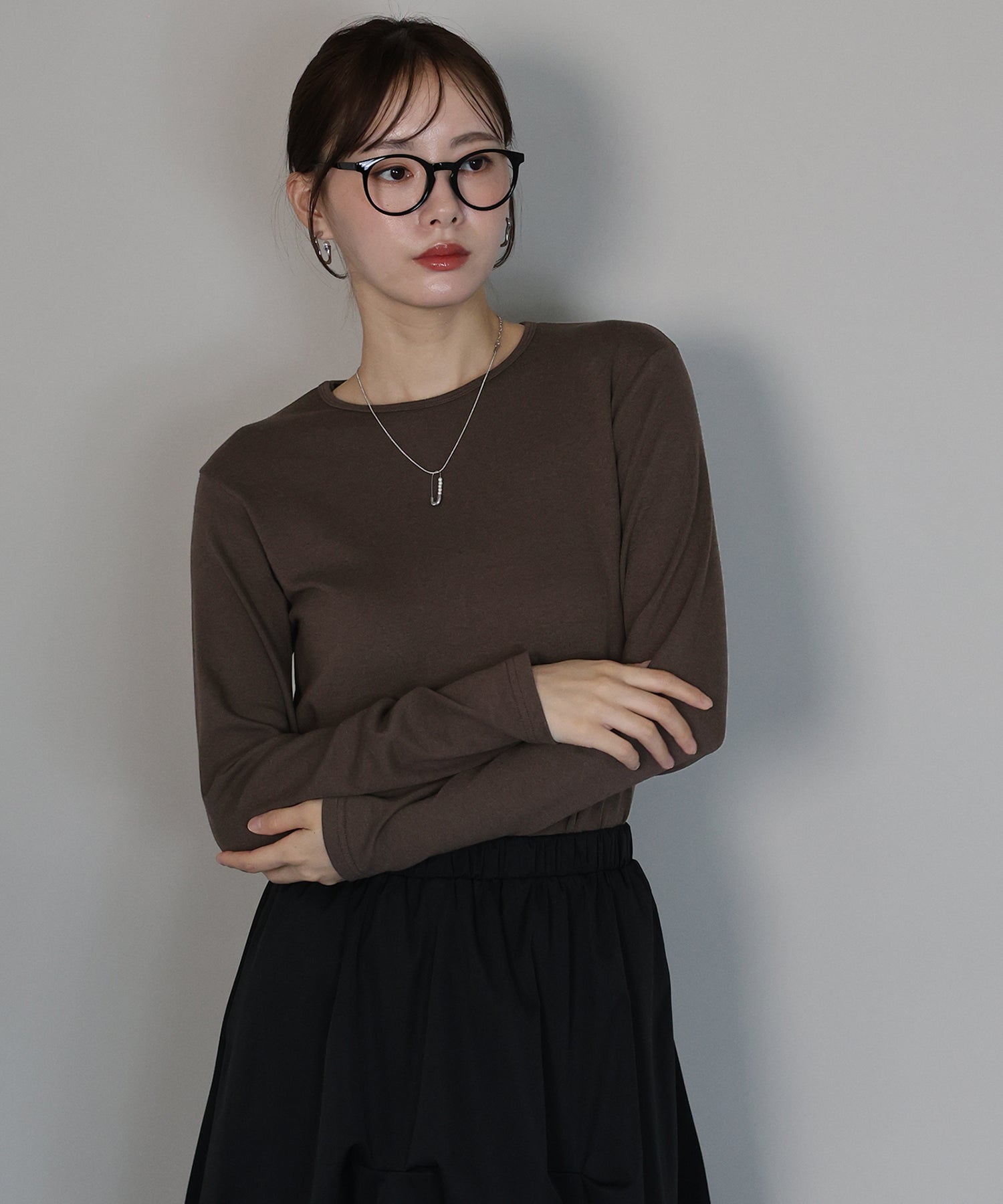 ジェーバイブルー J by blue クルーネックTシャツ （アイボリー） アイボリー