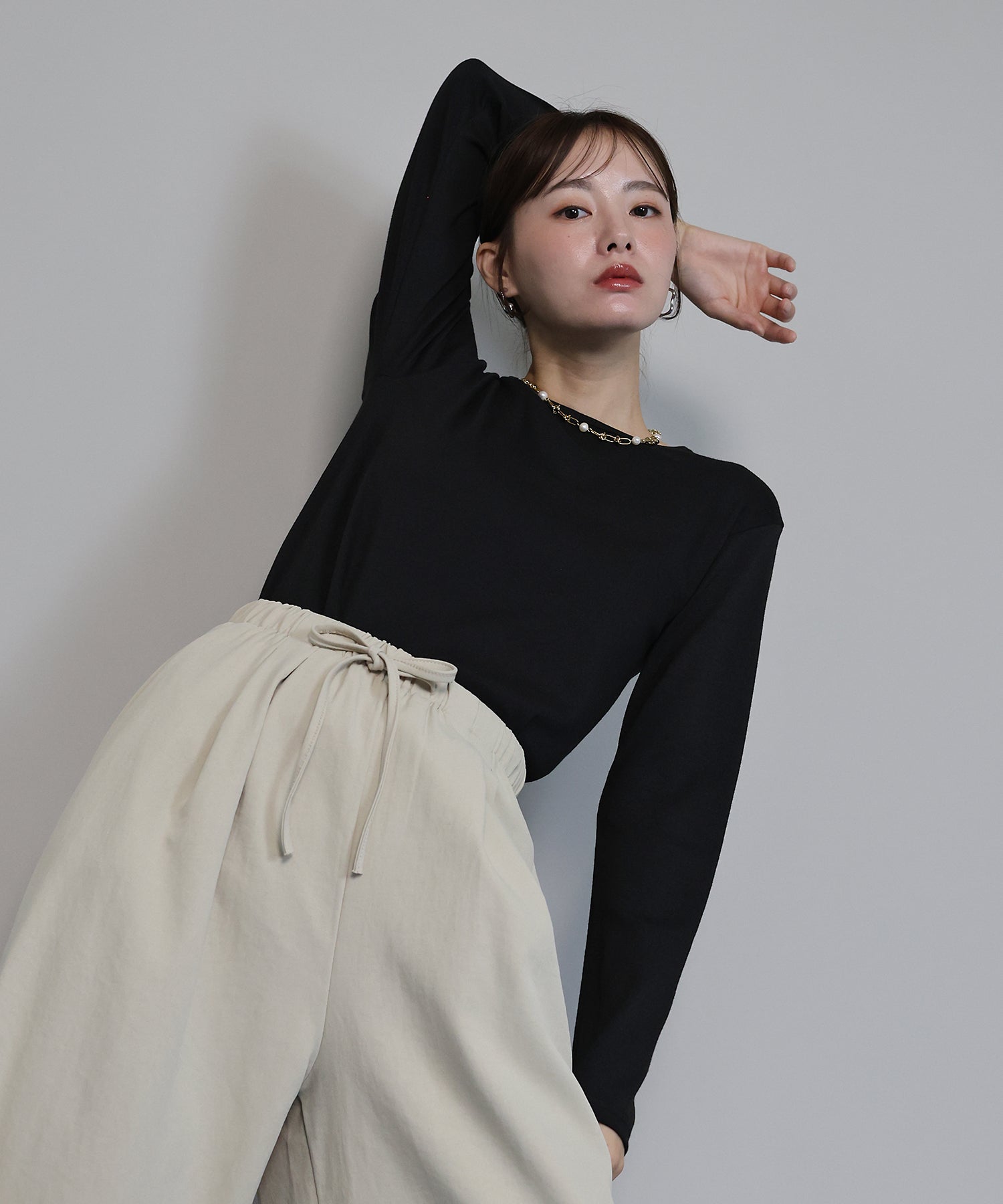 ジェーバイブルー J by blue クルーネックTシャツ （アイボリー） アイボリー