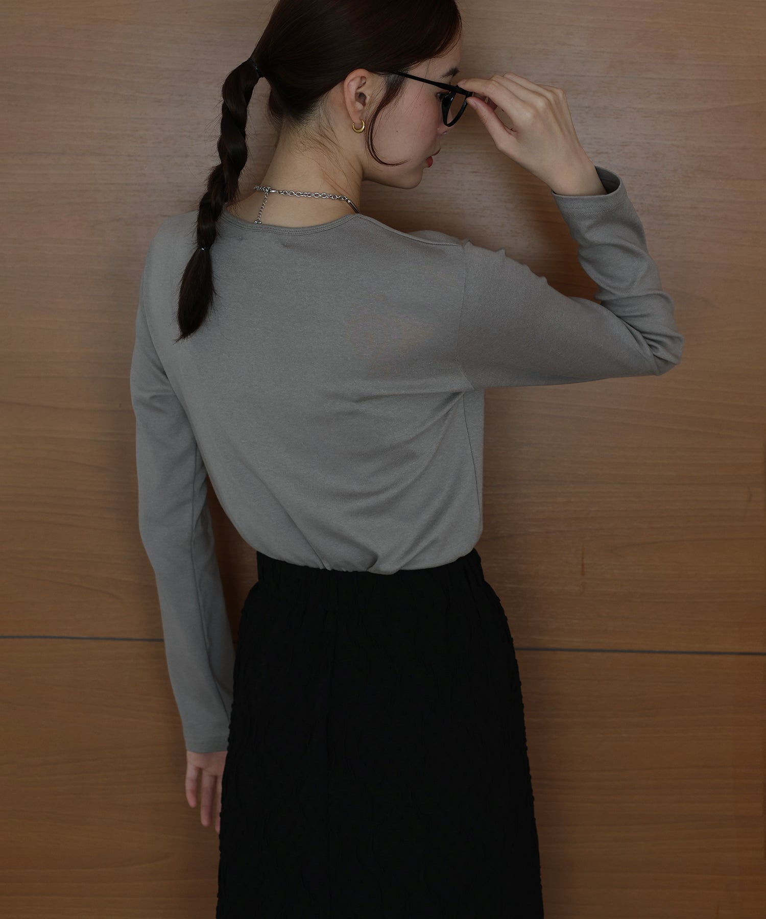 ジェーバイブルー J by blue クルーネックTシャツ （アイボリー） アイボリー