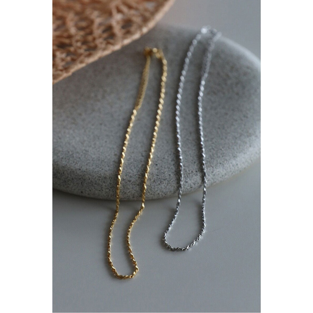 ボンジュールサガン BONJOUR SAGAN ベーシックスクリューチェーンネックレス （SILVER） SILVER