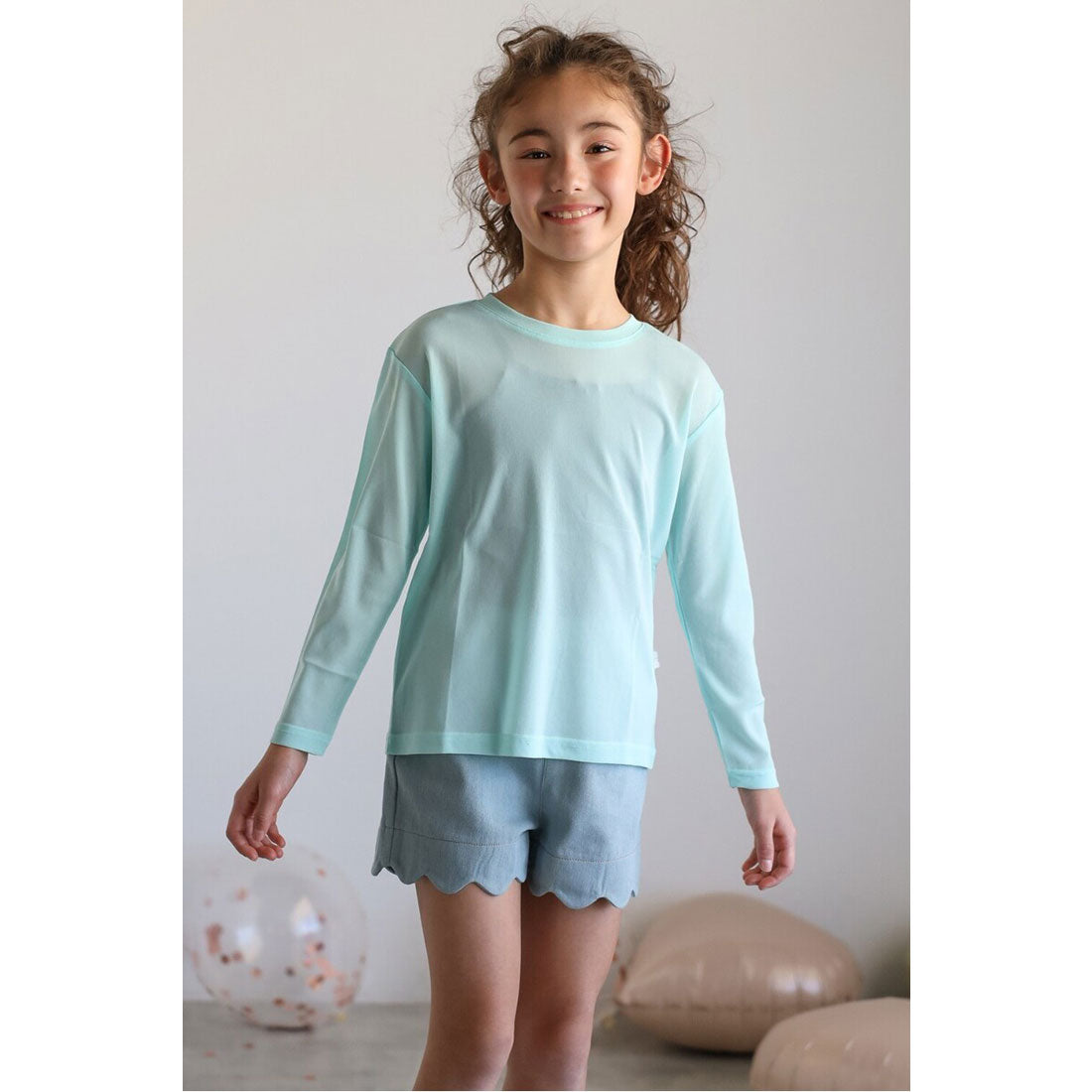 ボンジュールサガン BONJOUR SAGAN 【3-10才対応】シアークルーネックプルオーバー （OFF-WHITE） OFF-WHITE