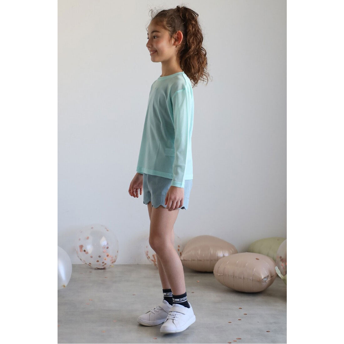ボンジュールサガン BONJOUR SAGAN 【3-10才対応】シアークルーネックプルオーバー （OFF-WHITE） OFF-WHITE