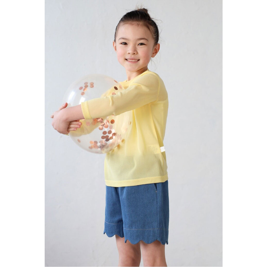 ボンジュールサガン BONJOUR SAGAN 【3-10才対応】シアークルーネックプルオーバー （YELLOW） YELLOW