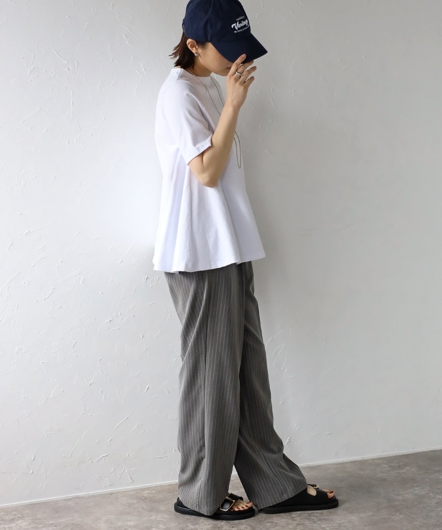 ボンジュールサガン BONJOUR SAGAN 裾フレアTシャツ （PINK） PINK