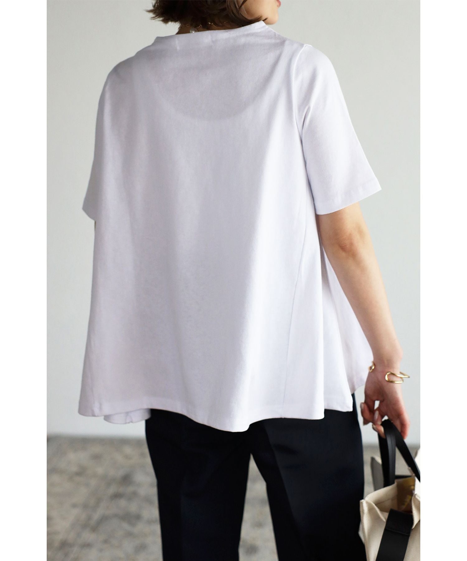 ボンジュールサガン BONJOUR SAGAN 裾フレアTシャツ （PINK） PINK
