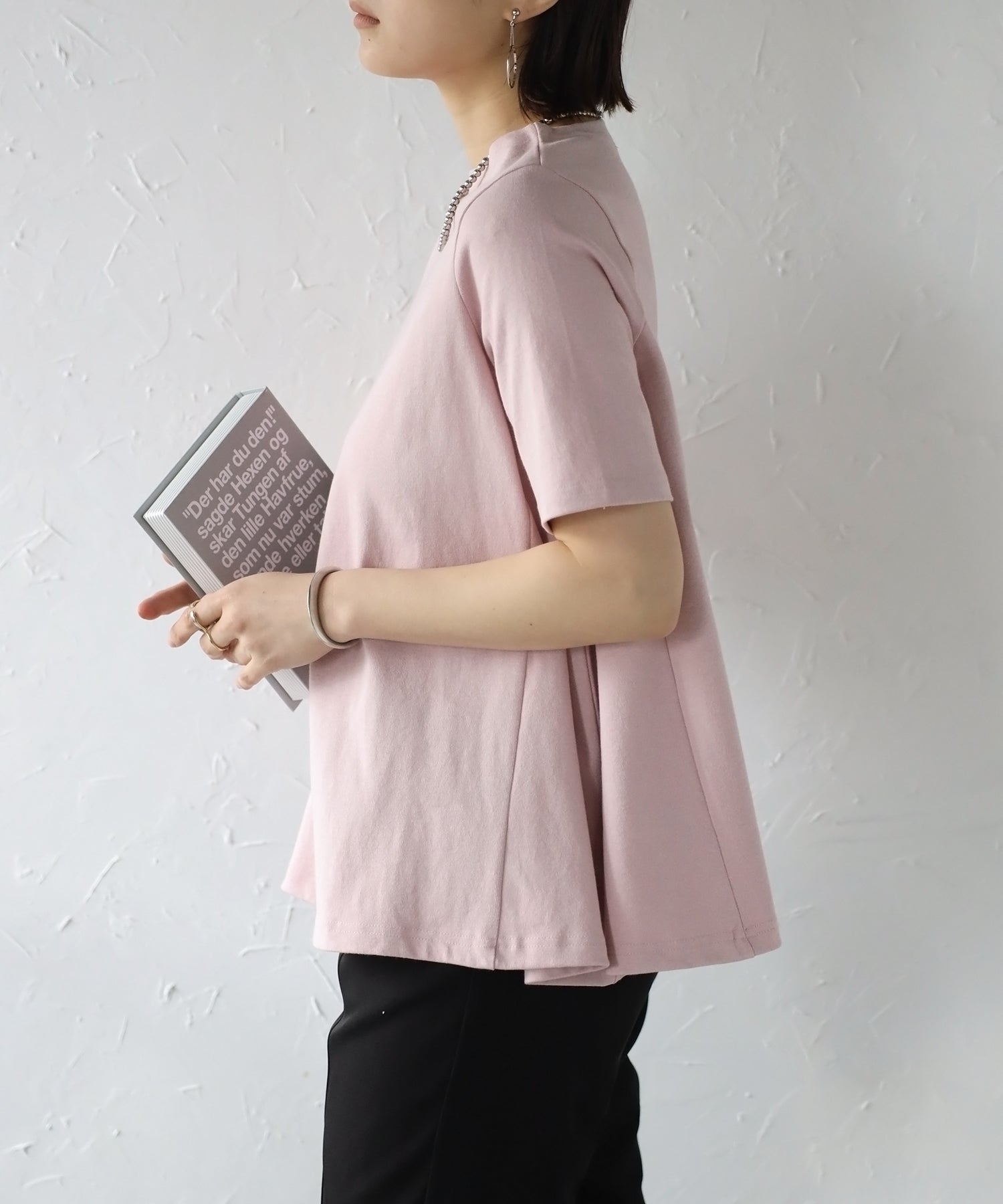 ボンジュールサガン BONJOUR SAGAN 裾フレアTシャツ （PINK） PINK