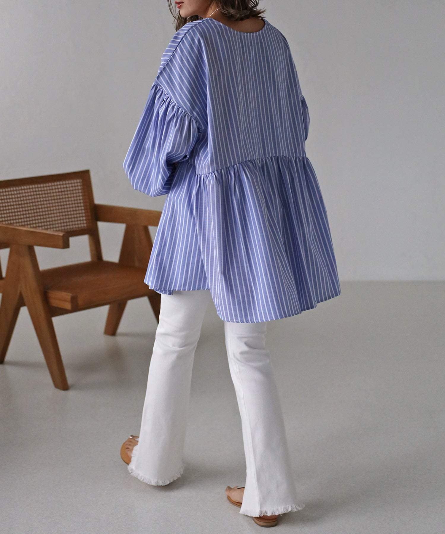 波恩茹爾·薩岡 BONJOUR SAGAN 前後2WAY蓬鬆袖襯衫