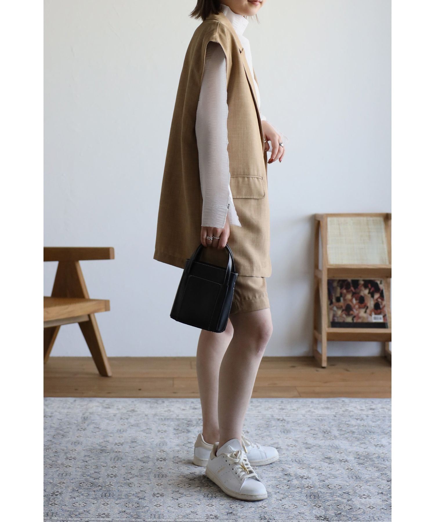 ボンジュールサガン BONJOUR SAGAN リネンライクショートパンツ （Beige） Beige