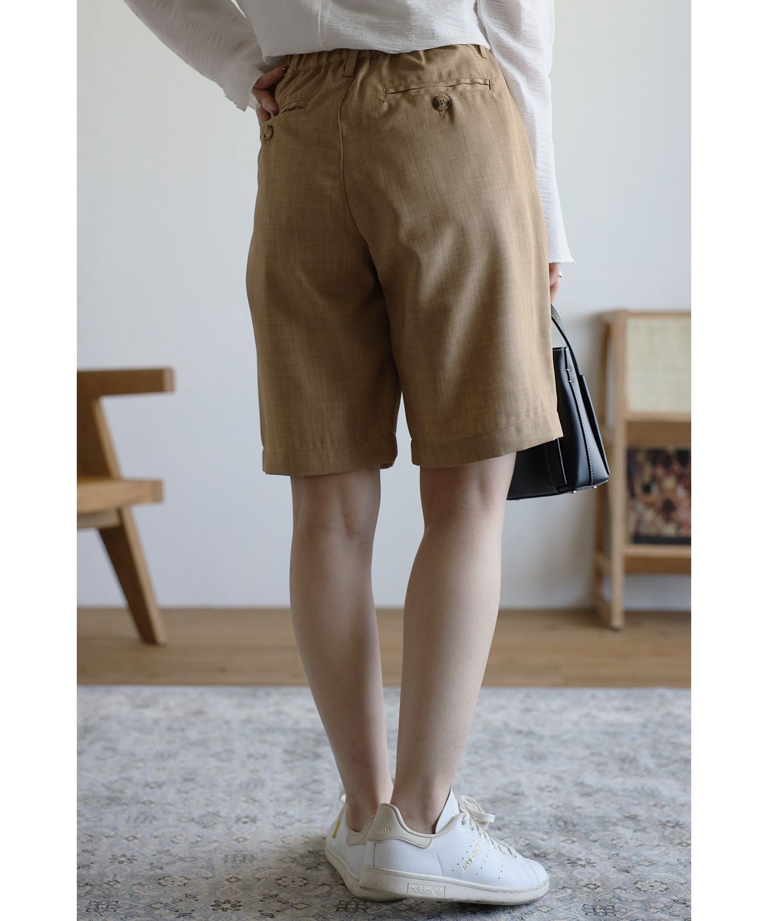 ボンジュールサガン BONJOUR SAGAN リネンライクショートパンツ （Beige） Beige