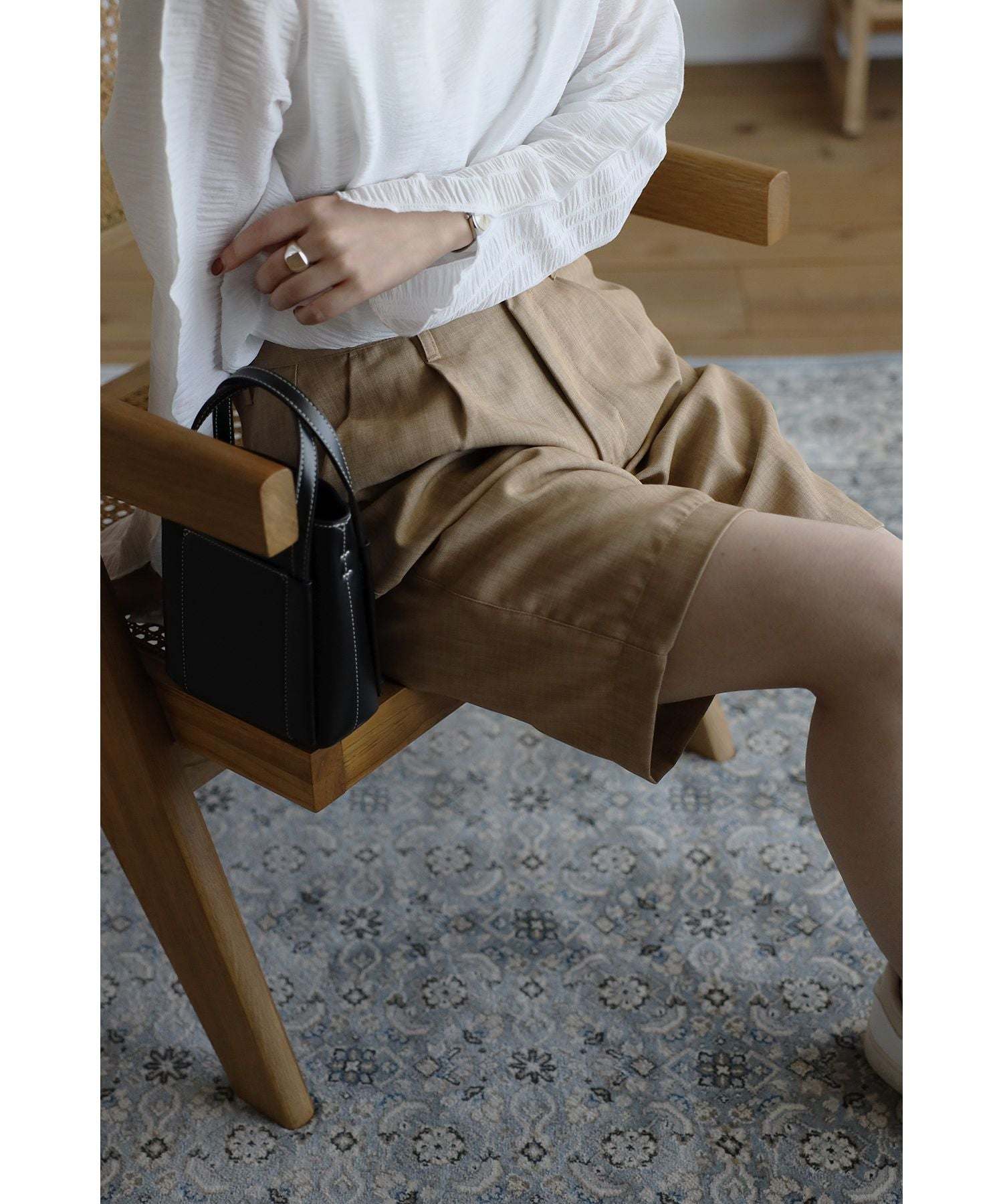 ボンジュールサガン BONJOUR SAGAN リネンライクショートパンツ （Beige） Beige