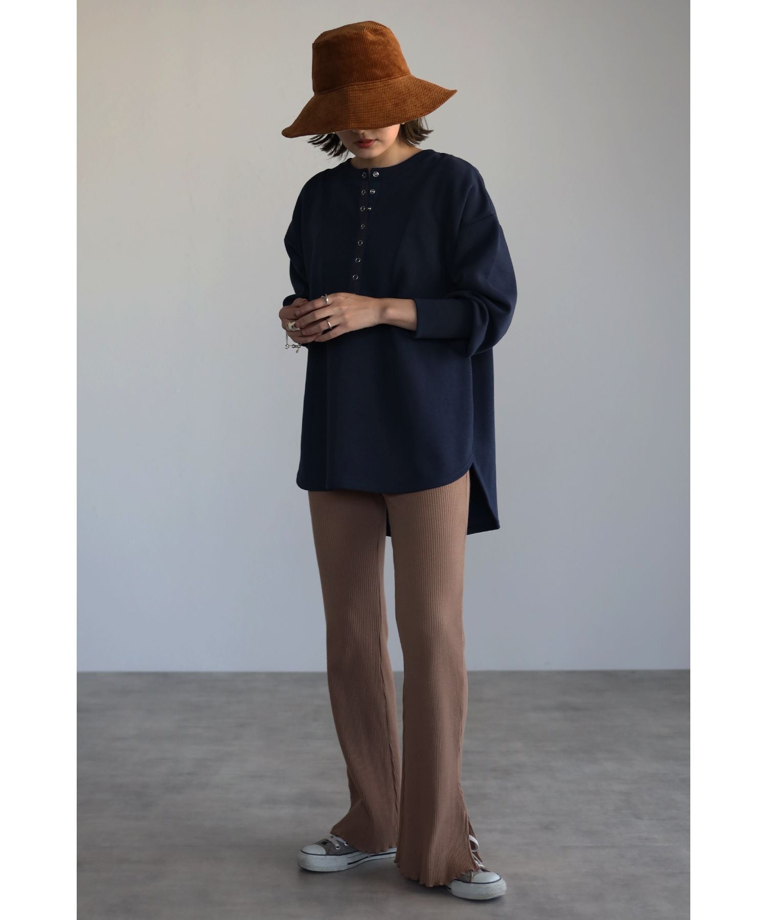 ボンジュールサガン BONJOUR SAGAN フレアリブレギンス （Mocha） Mocha