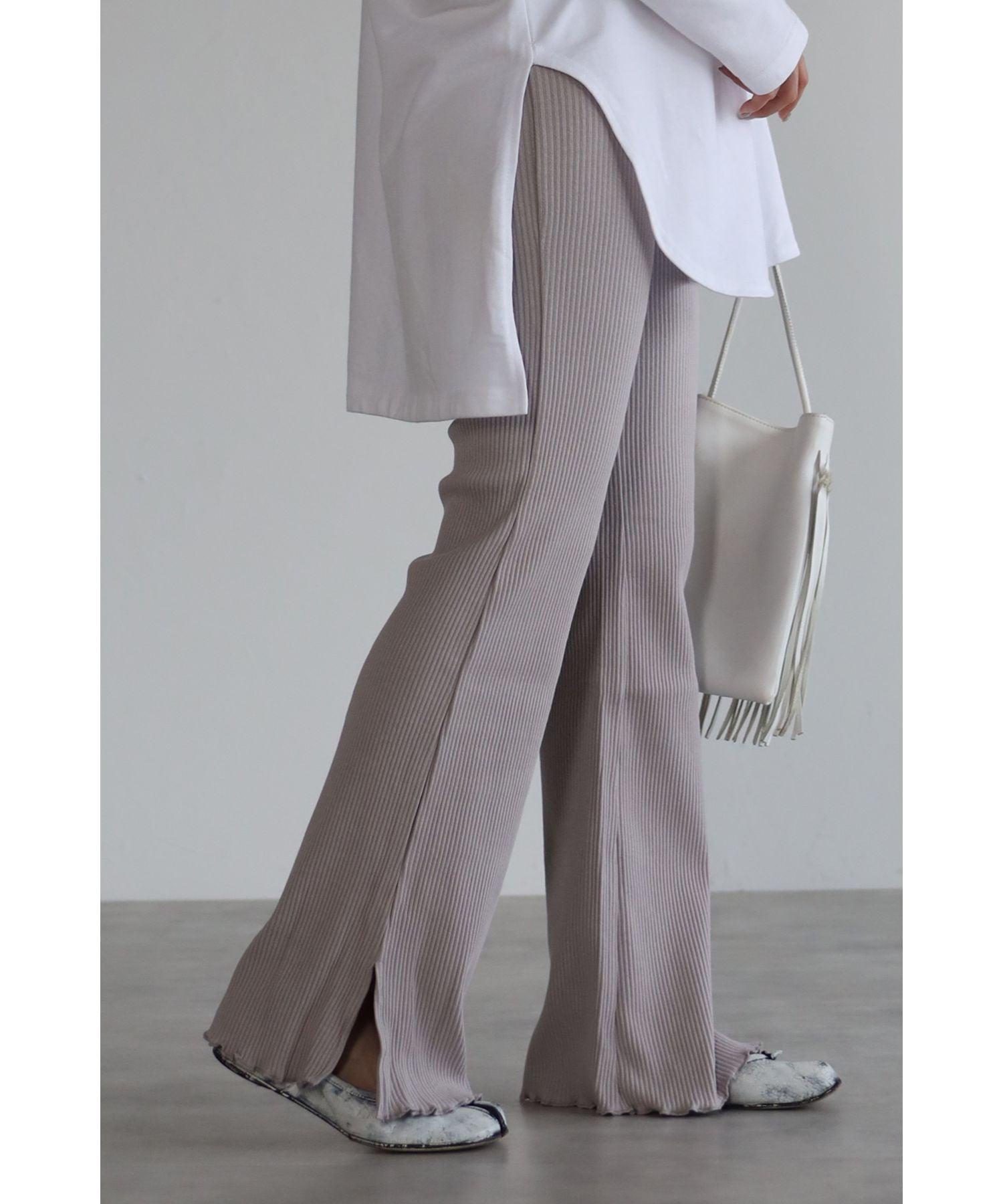 ボンジュールサガン BONJOUR SAGAN フレアリブレギンス （Mocha） Mocha