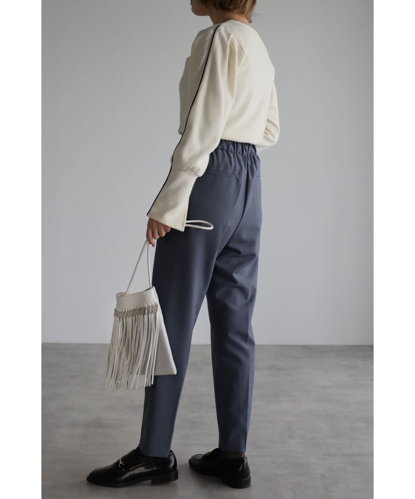 ボンジュールサガン BONJOUR SAGAN パイピングリブニット （Off-White） Off-White