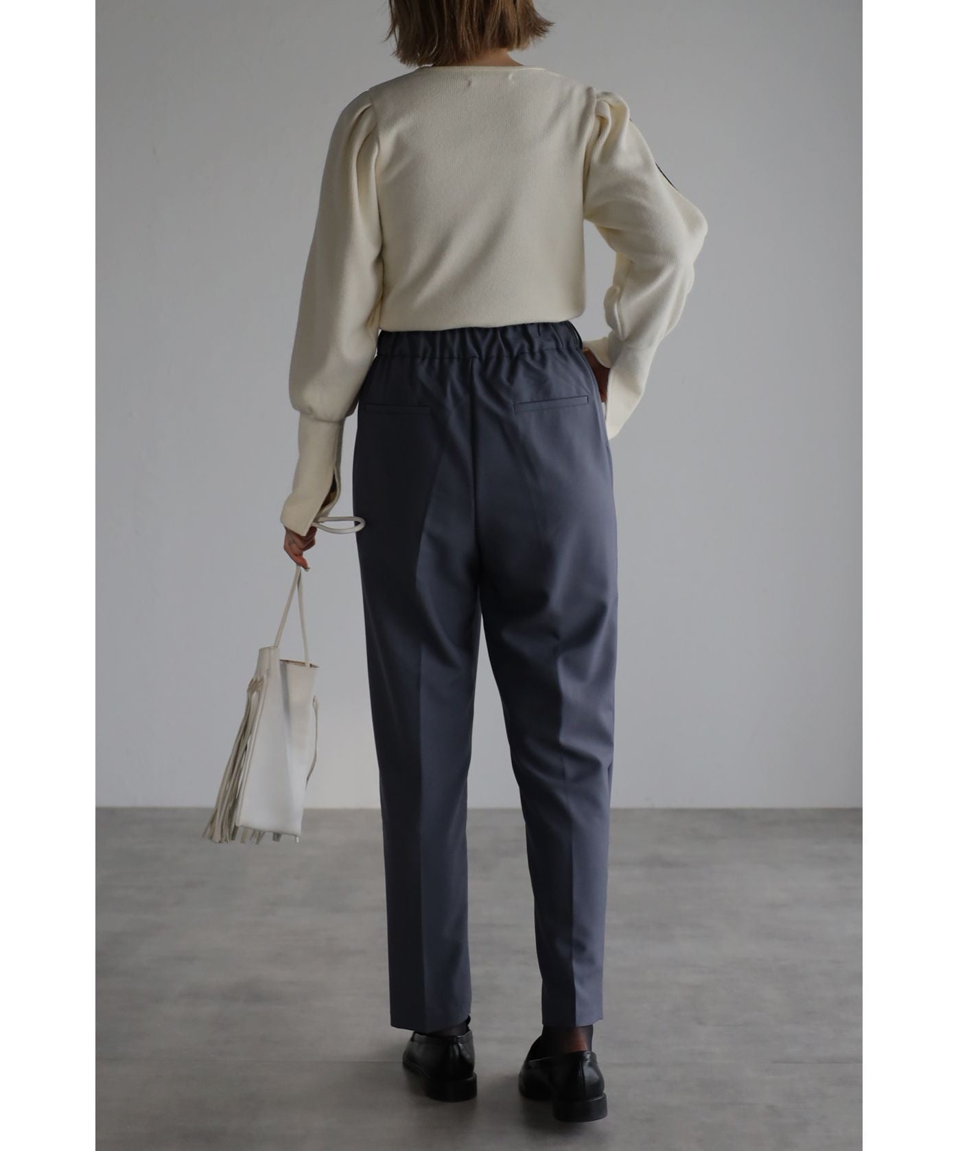 ボンジュールサガン BONJOUR SAGAN パイピングリブニット （Off-White） Off-White
