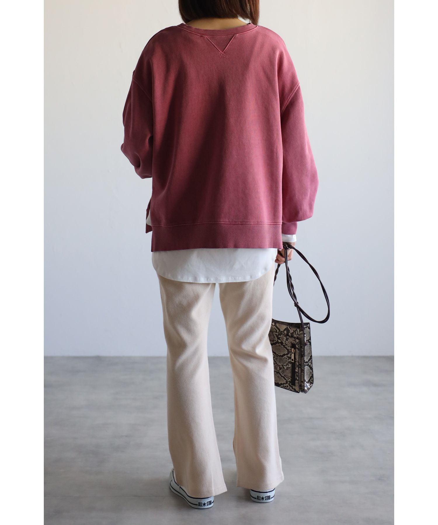 ボンジュールサガン BONJOUR SAGAN ワッフルフレアイージーパンツ （ivory） ivory