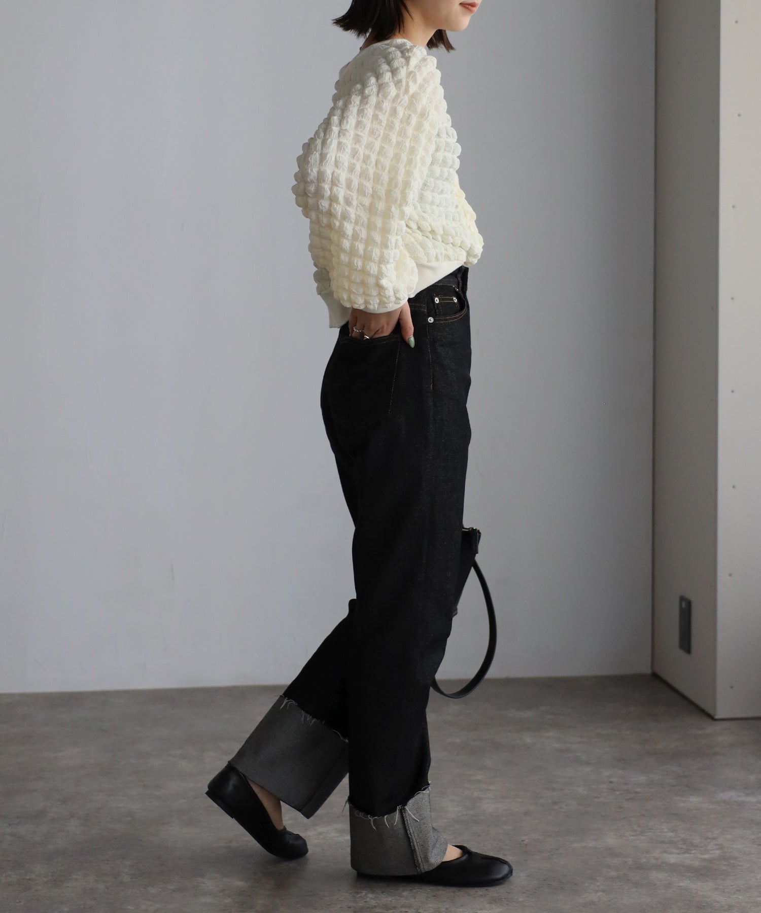 ボンジュールサガン BONJOUR SAGAN ポコポコカーディガン （off-white） off-white