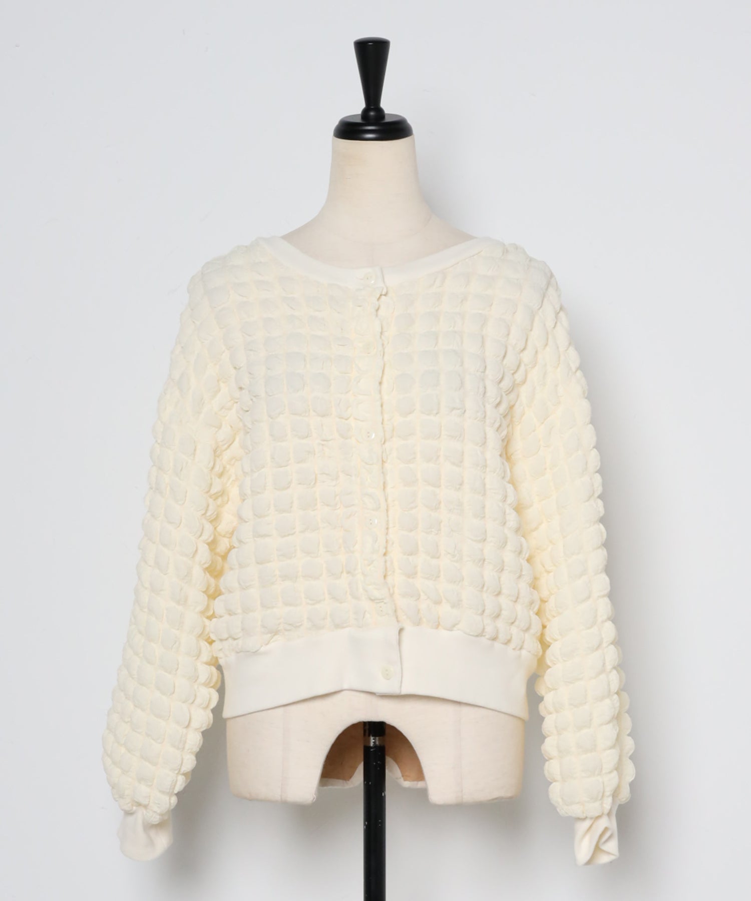 ボンジュールサガン BONJOUR SAGAN ポコポコカーディガン （off-white） off-white