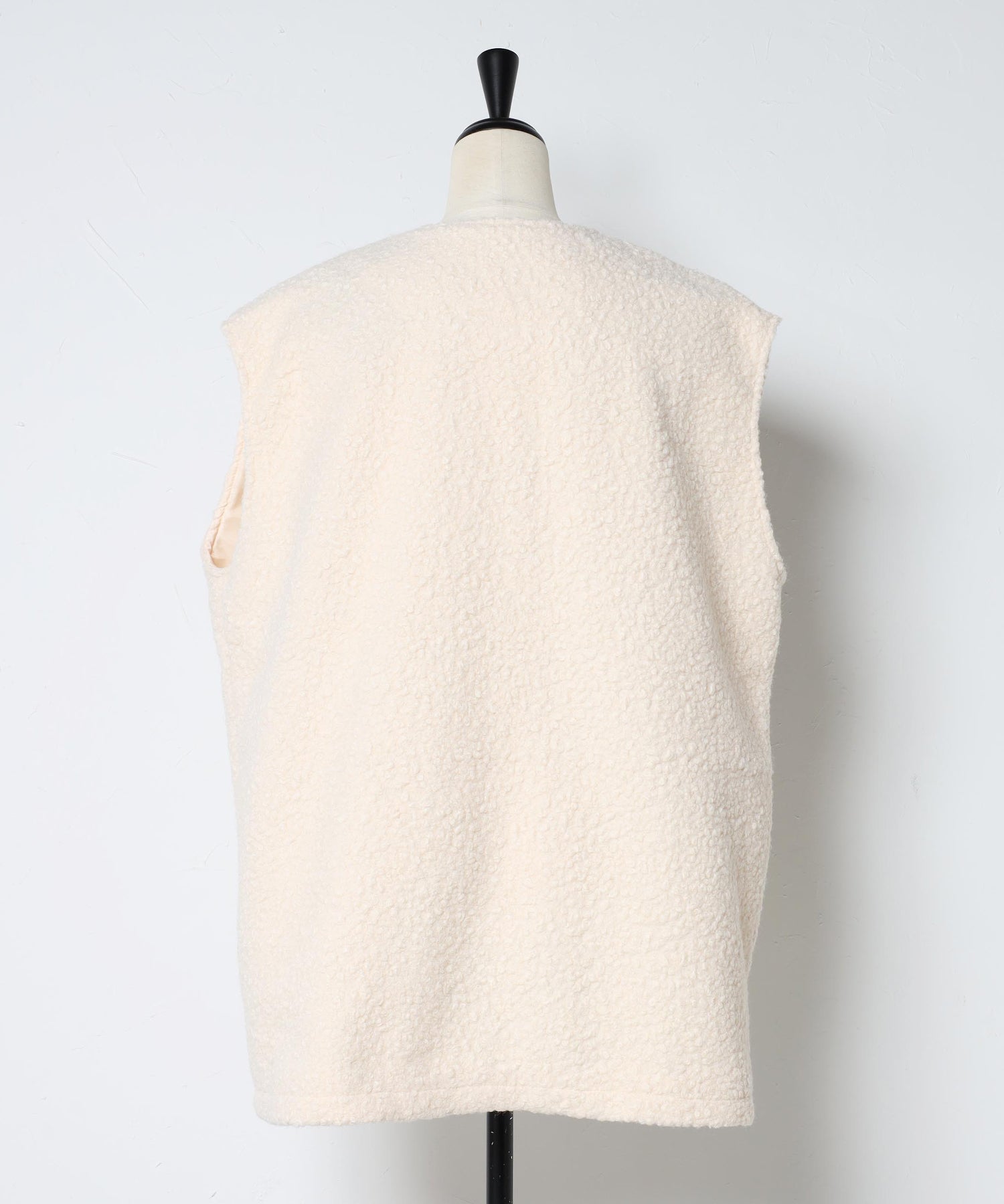 ボンジュールサガン BONJOUR SAGAN ウールライクブークレー金釦ベスト （Ivory） Ivory