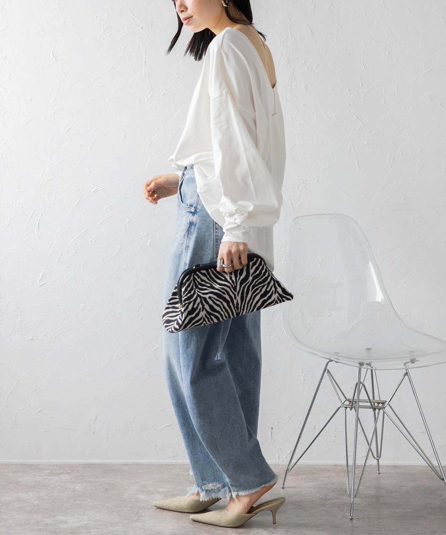 ボンジュールサガン BONJOUR SAGAN バックオープンプルオーバー （PINK） PINK