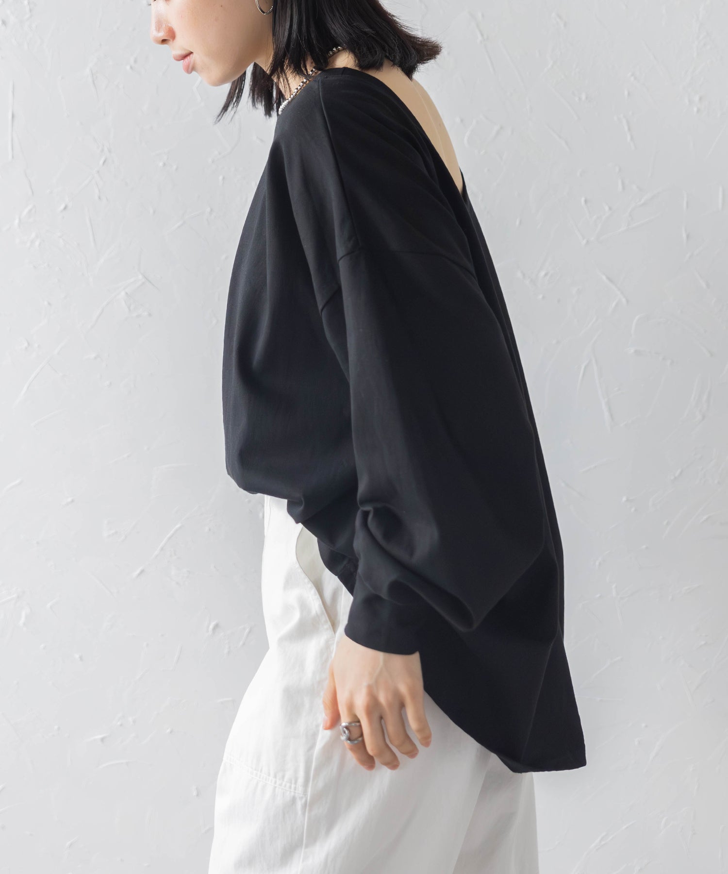 ボンジュールサガン BONJOUR SAGAN バックオープンプルオーバー （PINK） PINK