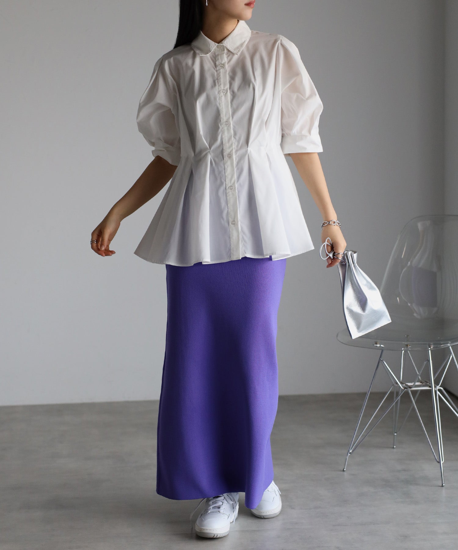ボンジュールサガン BONJOUR SAGAN ウエストタックシャツ （OFF-WHITE） OFF-WHITE