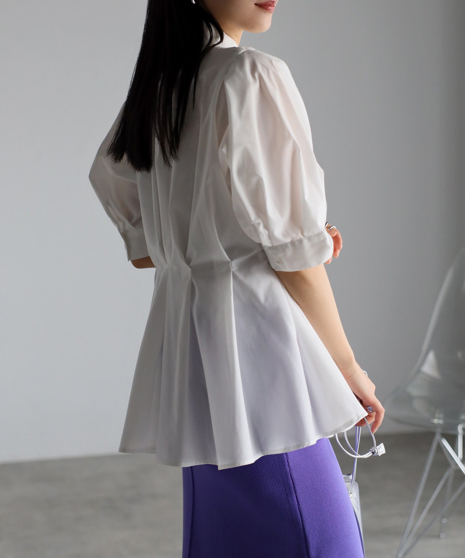 ボンジュールサガン BONJOUR SAGAN ウエストタックシャツ （OFF-WHITE） OFF-WHITE