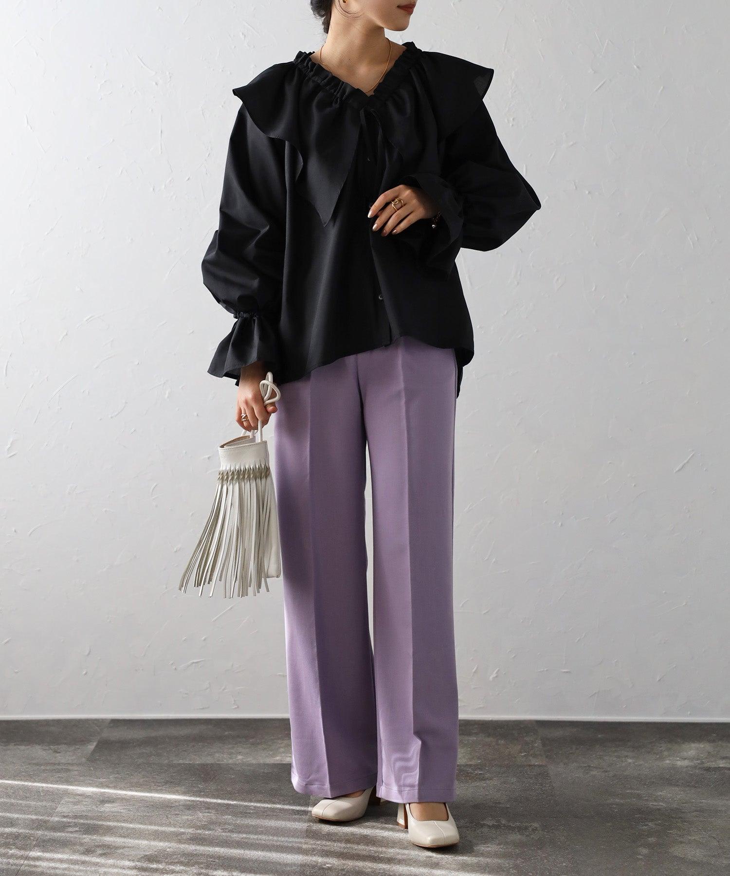 ボンジュールサガン BONJOUR SAGAN ラッフルカラーブラウス （OFF-WHITE） OFF-WHITE