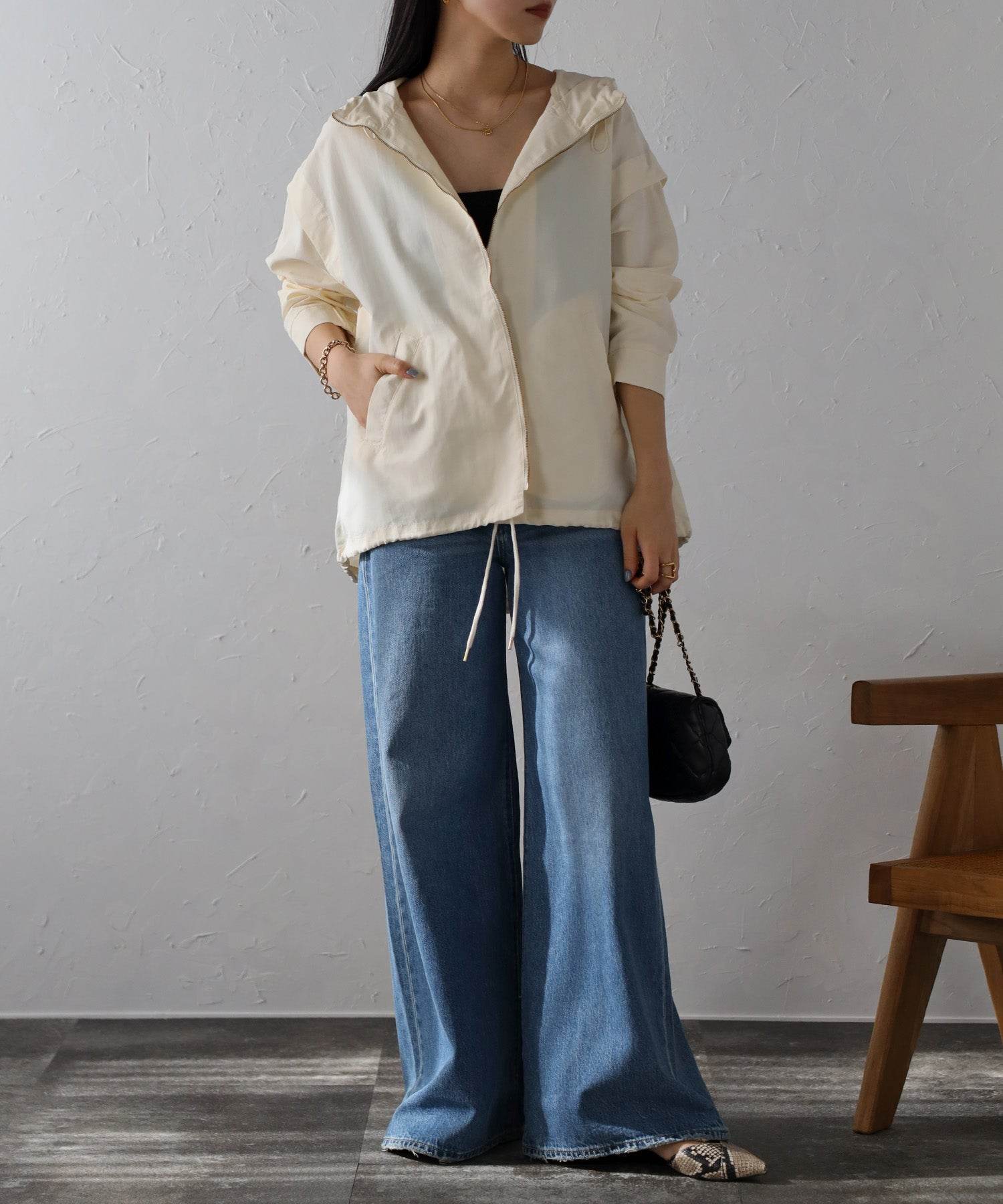 ボンジュールサガン BONJOUR SAGAN 袖取り外しマウンテンパーカー （OFF-WHITE） OFF-WHITE