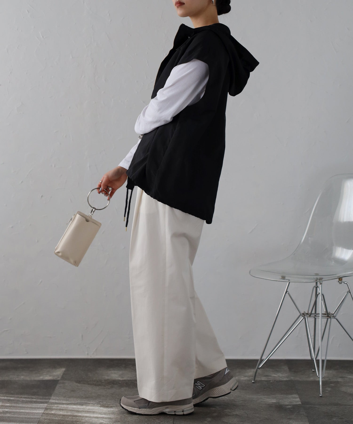 ボンジュールサガン BONJOUR SAGAN 袖取り外しマウンテンパーカー （OFF-WHITE） OFF-WHITE