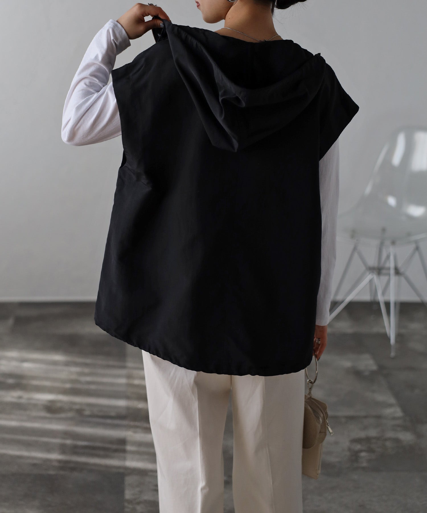 ボンジュールサガン BONJOUR SAGAN 袖取り外しマウンテンパーカー （OFF-WHITE） OFF-WHITE