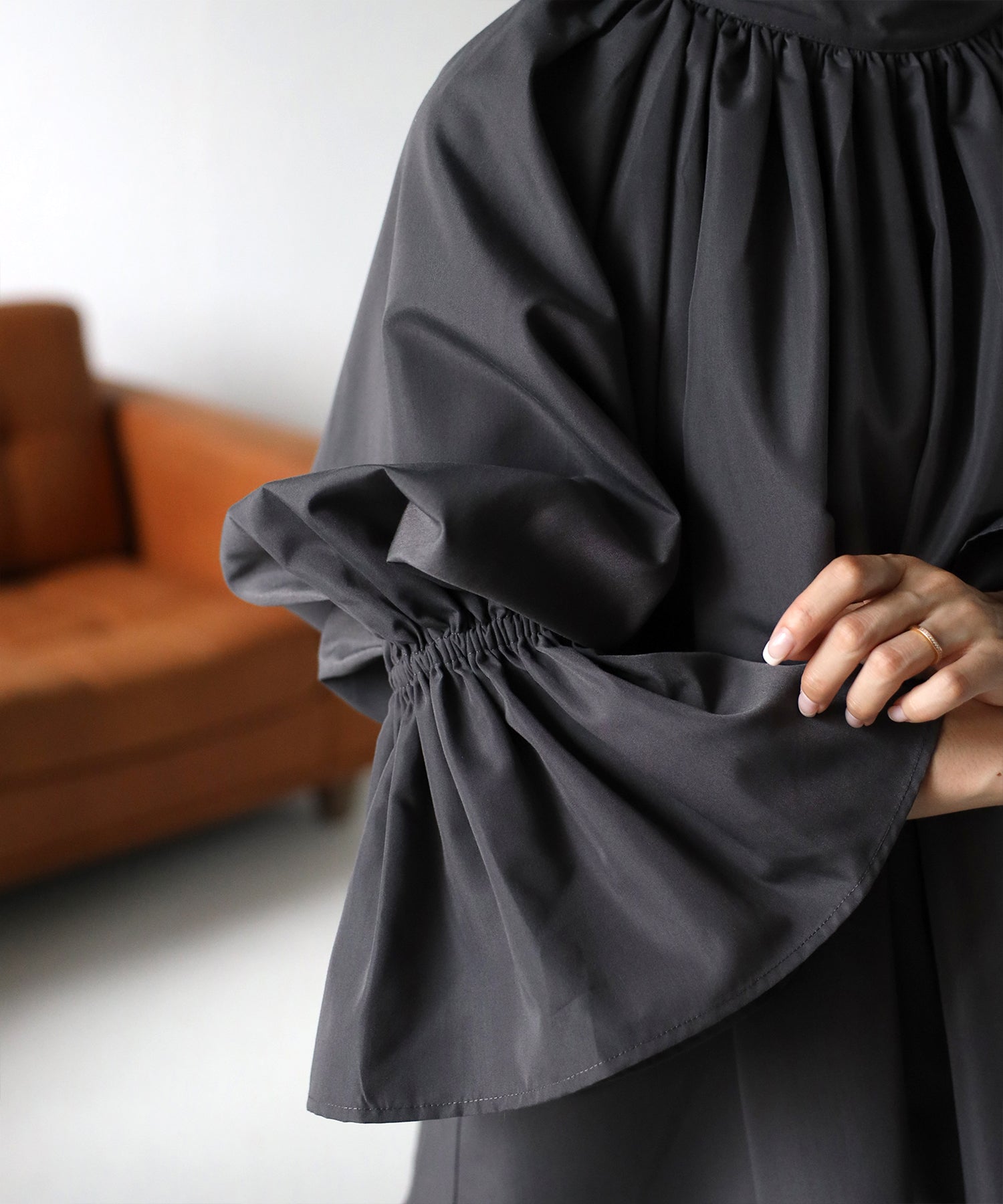 ボンジュールサガン BONJOUR SAGAN キャンディスリーブギャザーブラウス （IVORY） IVORY