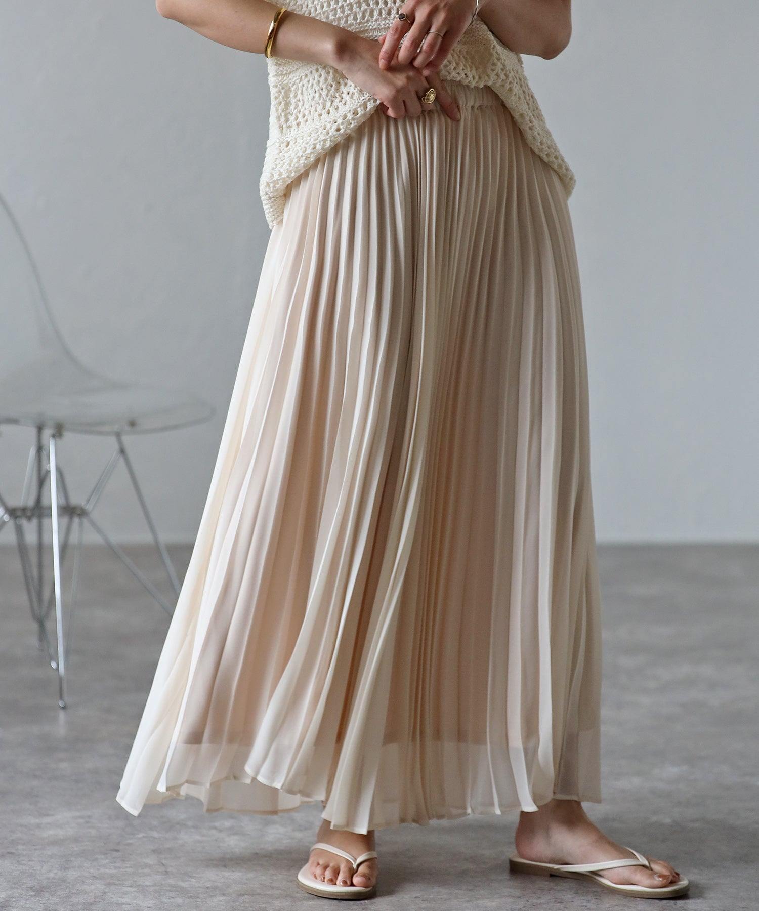 ボンジュールサガン BONJOUR SAGAN マルチウェイシアープリーツスカート （IVORY） IVORY