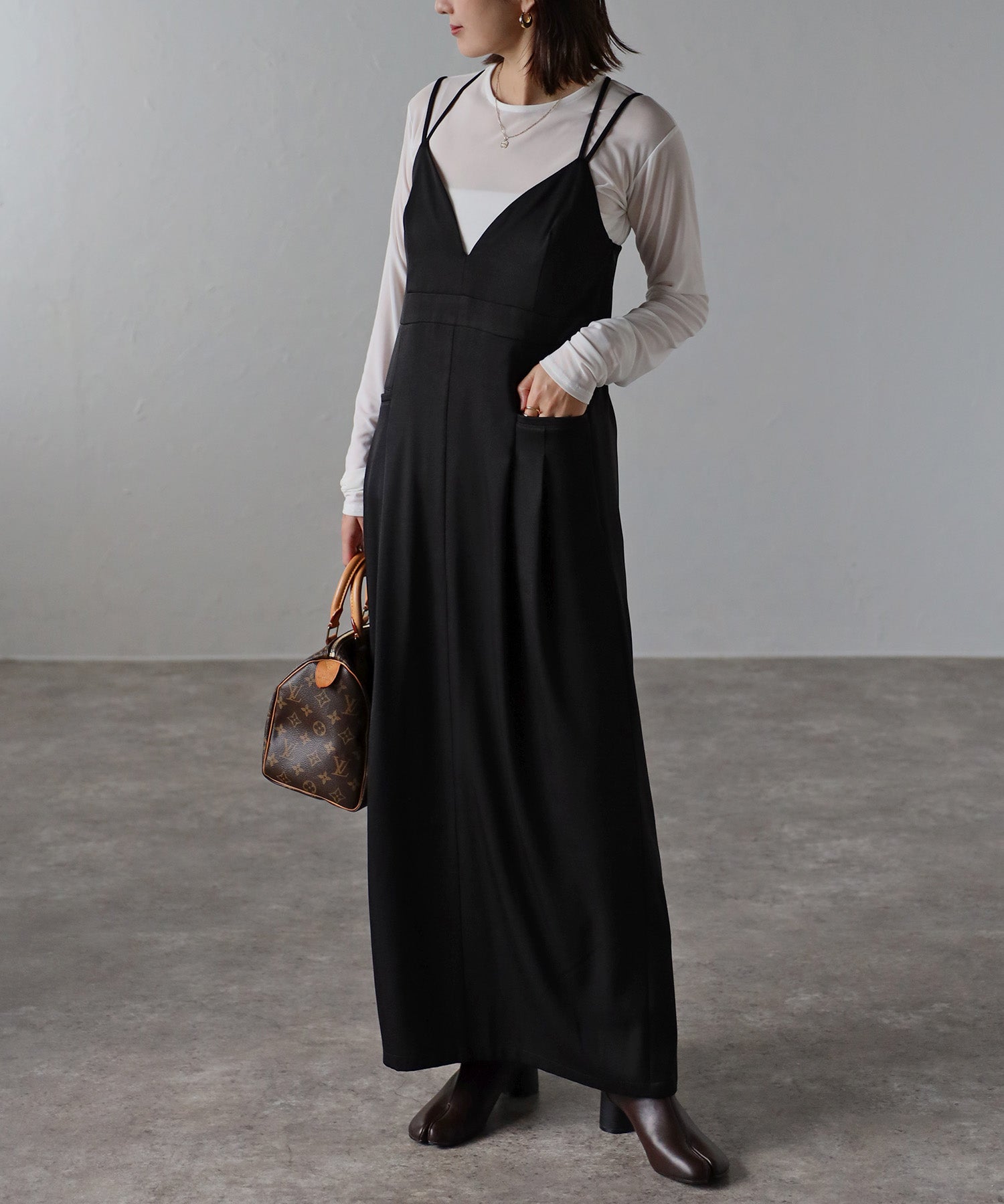 ボンジュールサガン BONJOUR SAGAN ビスチェジャンパースカート （BLACK） BLACK