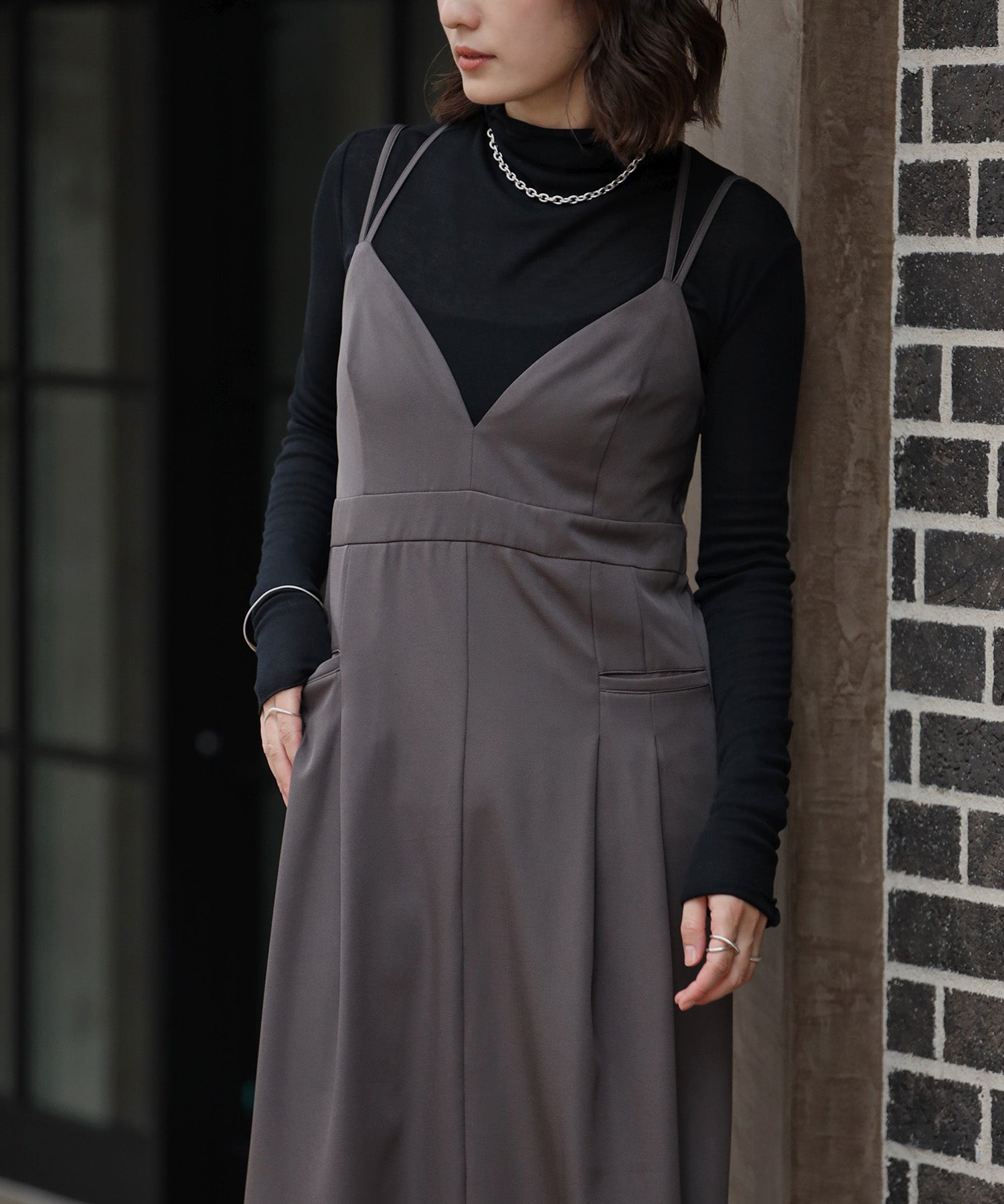 ボンジュールサガン BONJOUR SAGAN ビスチェジャンパースカート （BLACK） BLACK