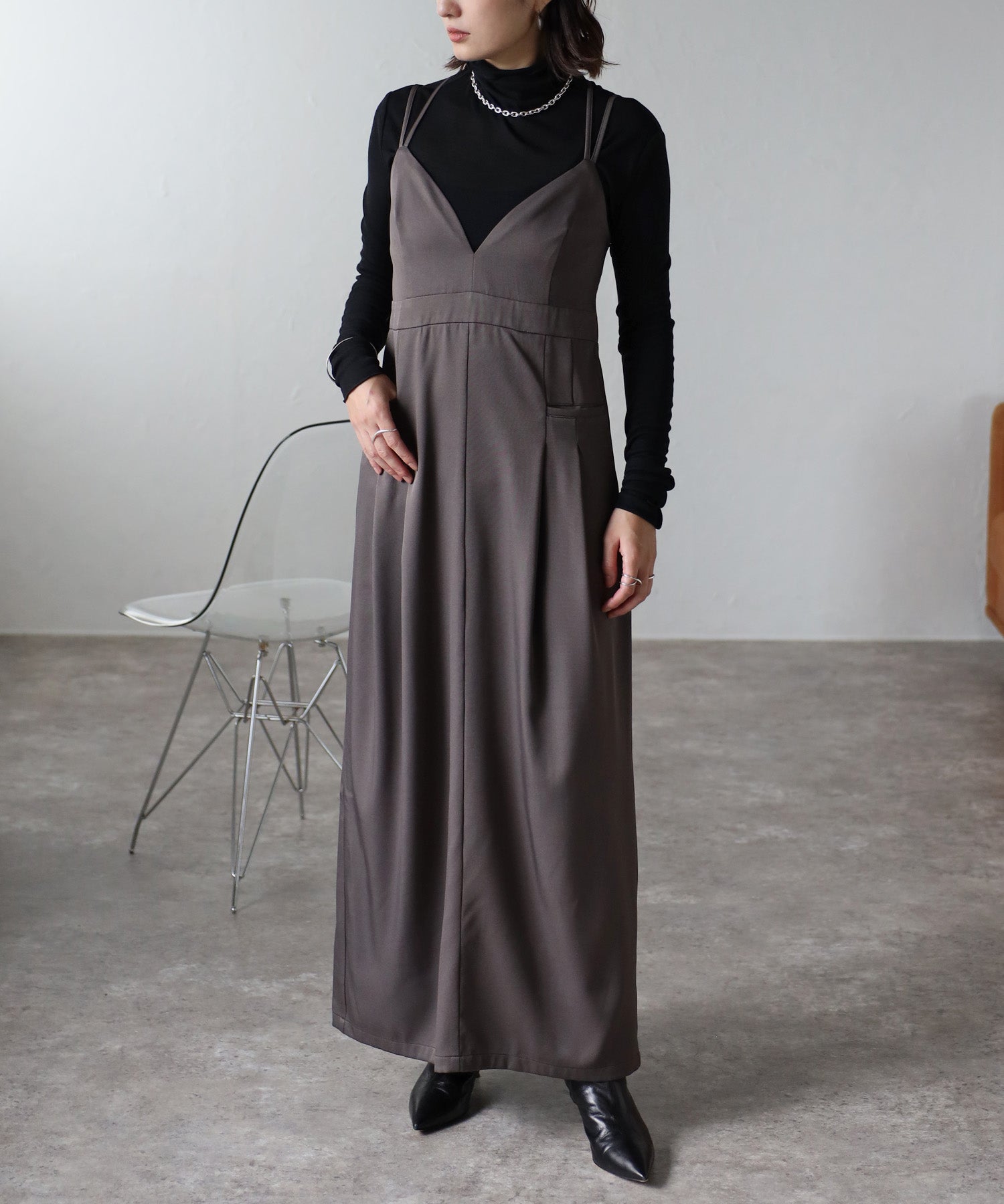 ボンジュールサガン BONJOUR SAGAN ビスチェジャンパースカート （BLACK） BLACK