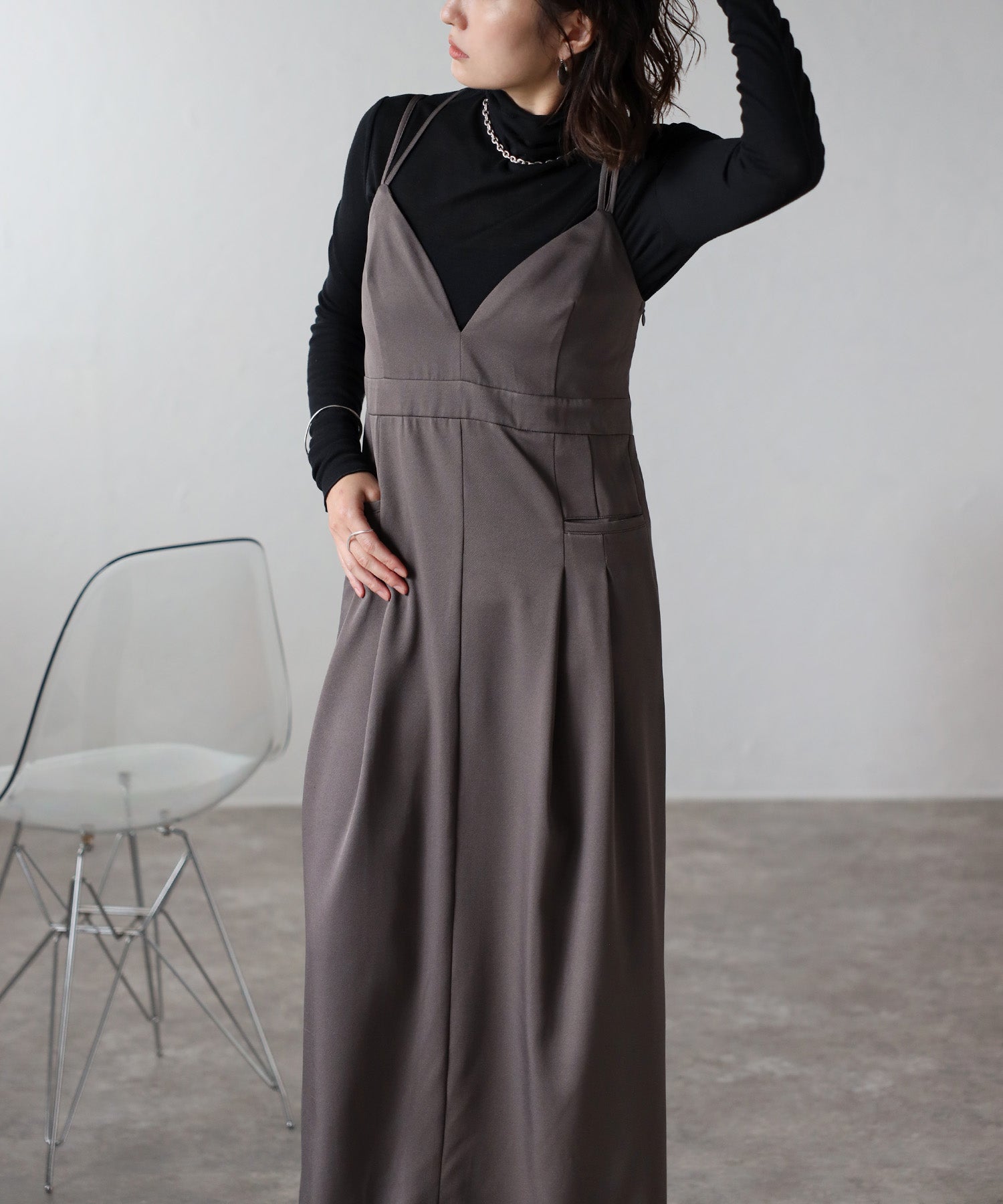 ボンジュールサガン BONJOUR SAGAN ビスチェジャンパースカート （BLACK） BLACK