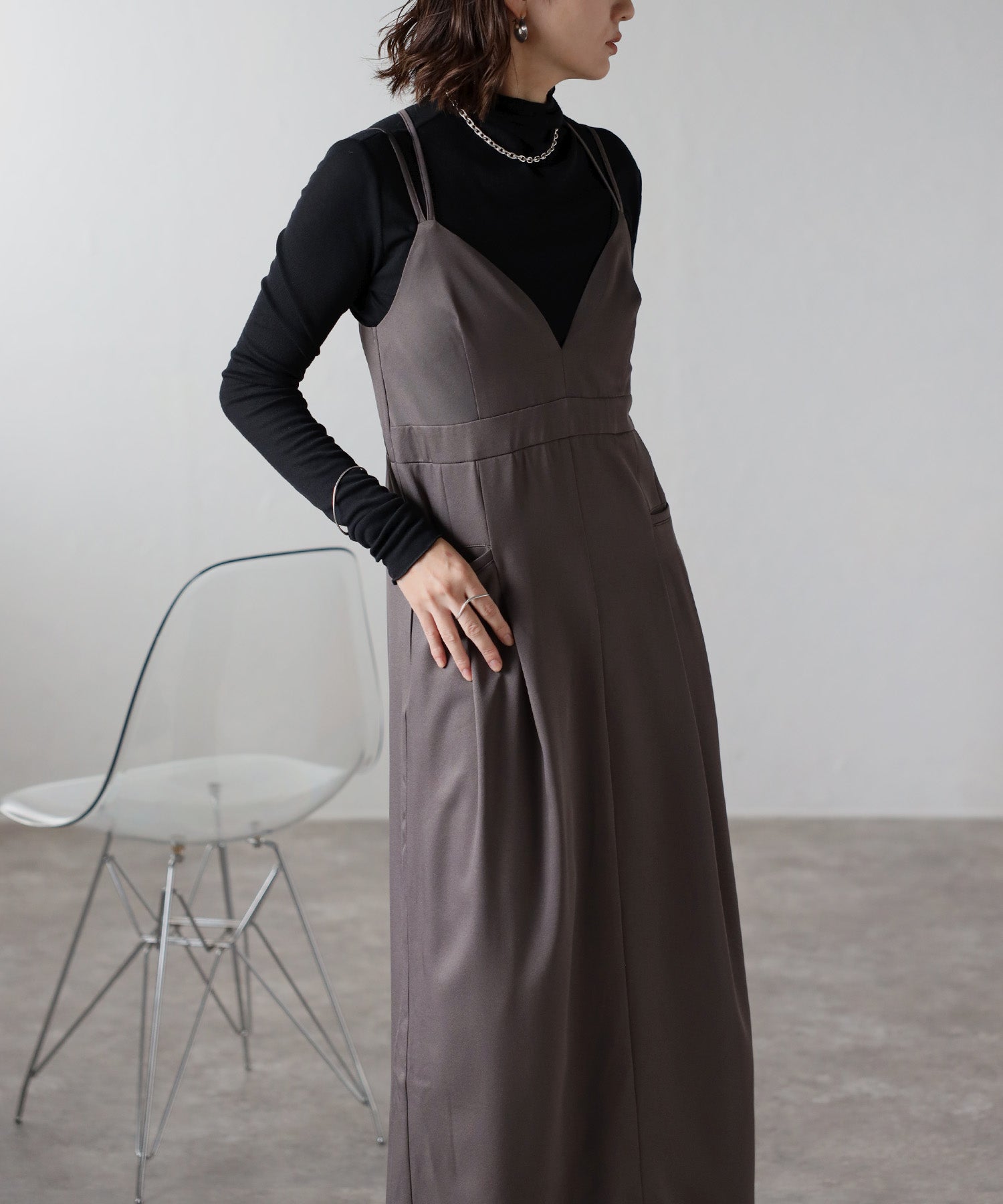 ボンジュールサガン BONJOUR SAGAN ビスチェジャンパースカート （BLACK） BLACK