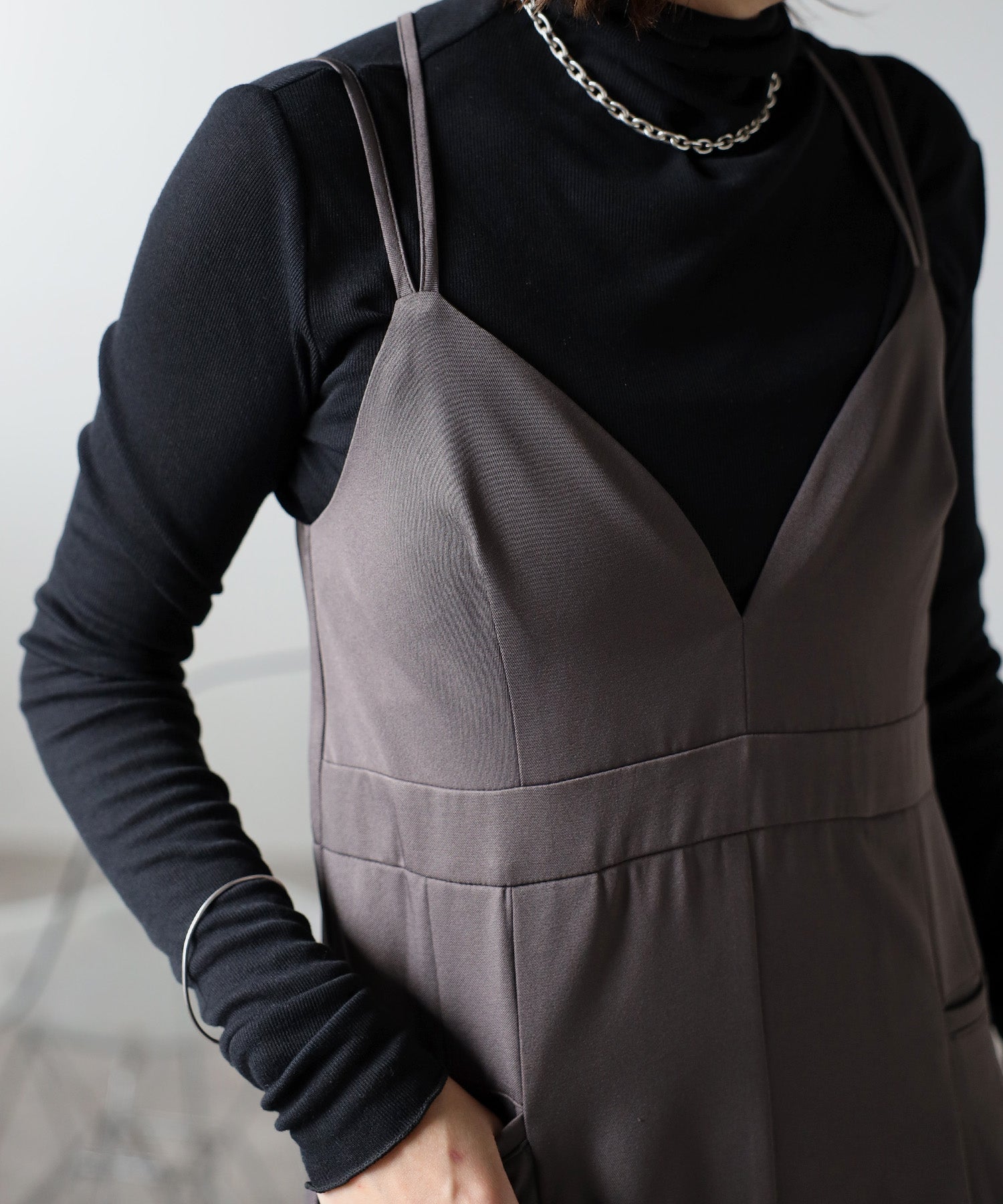 ボンジュールサガン BONJOUR SAGAN ビスチェジャンパースカート （BLACK） BLACK
