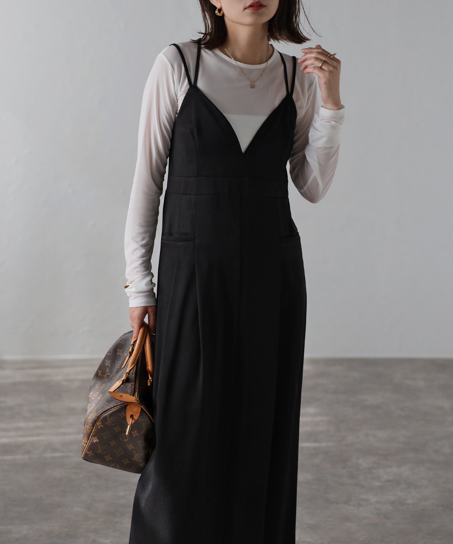 ボンジュールサガン BONJOUR SAGAN ビスチェジャンパースカート （BLACK） BLACK