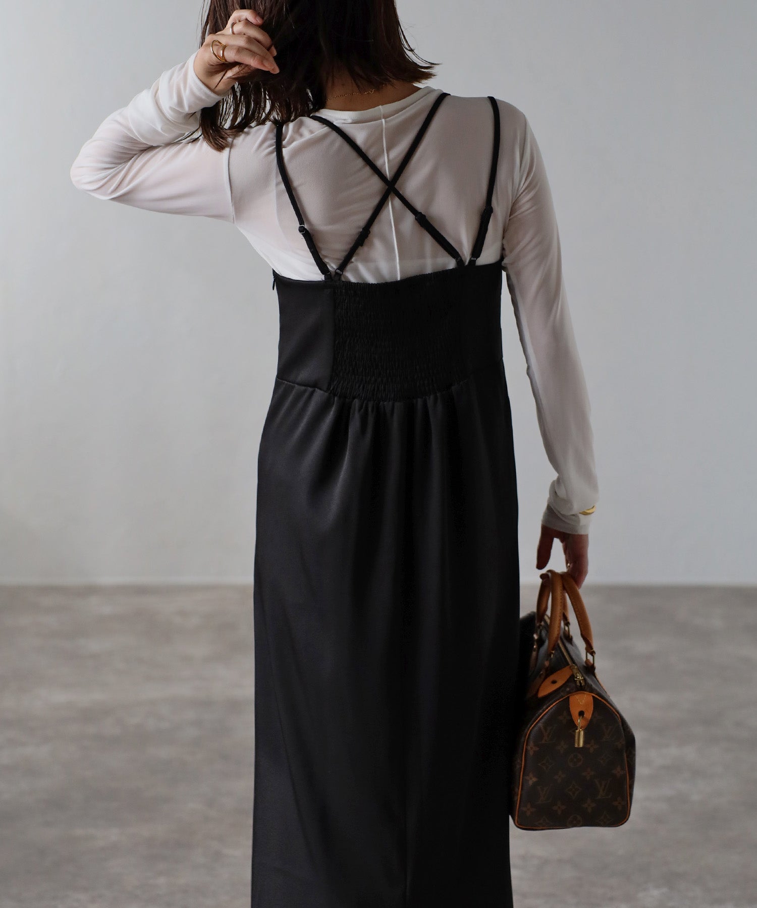 ボンジュールサガン BONJOUR SAGAN ビスチェジャンパースカート （BLACK） BLACK