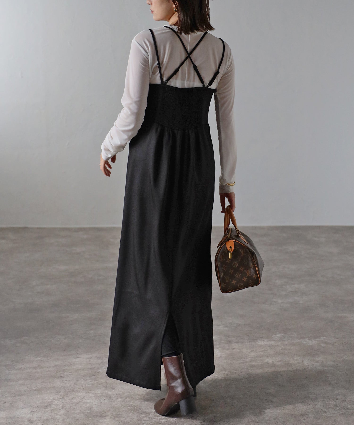 ボンジュールサガン BONJOUR SAGAN ビスチェジャンパースカート （BLACK） BLACK
