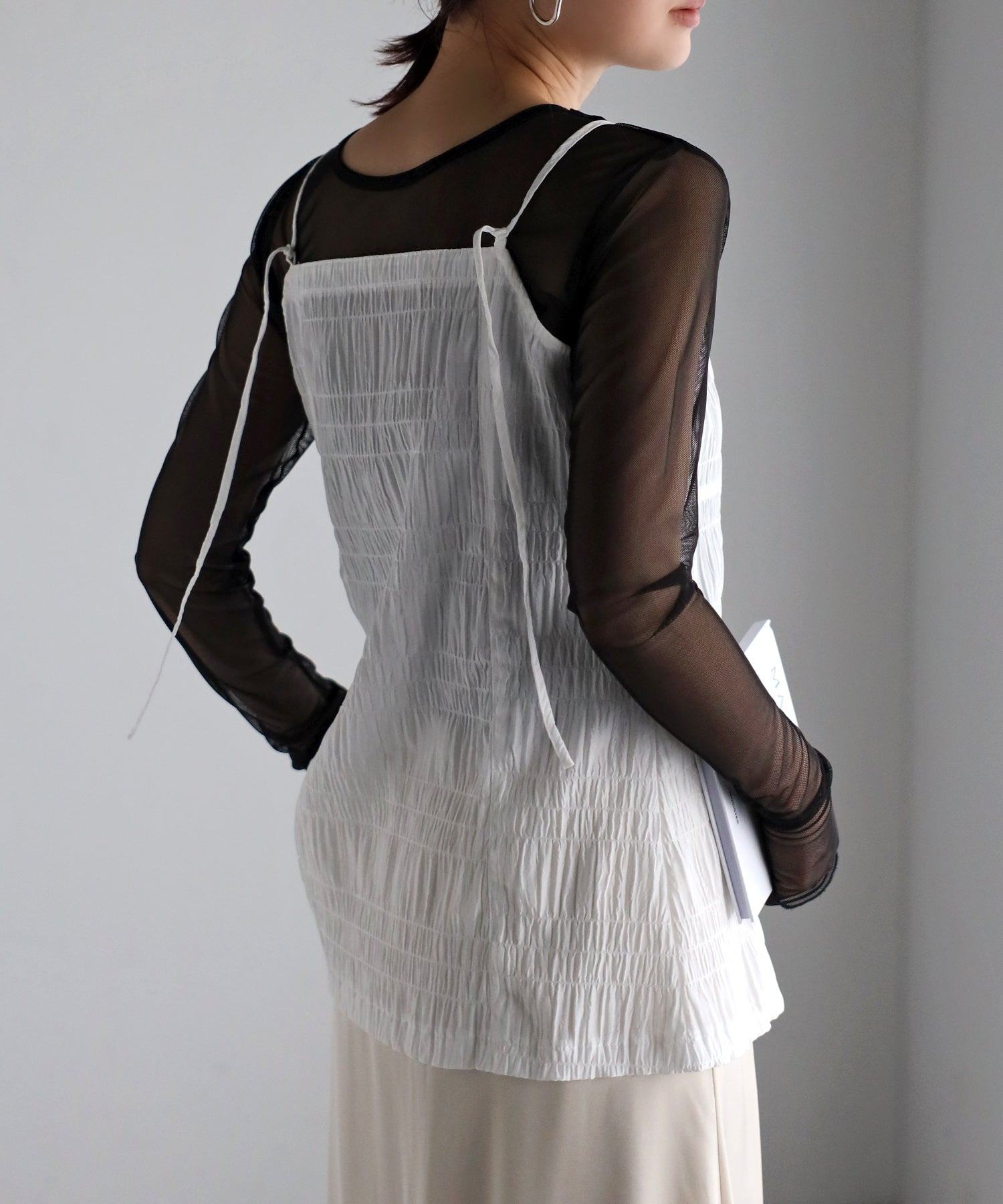 ボンジュールサガン BONJOUR SAGAN フロントジップシャーリングキャミ （BEIGE） BEIGE