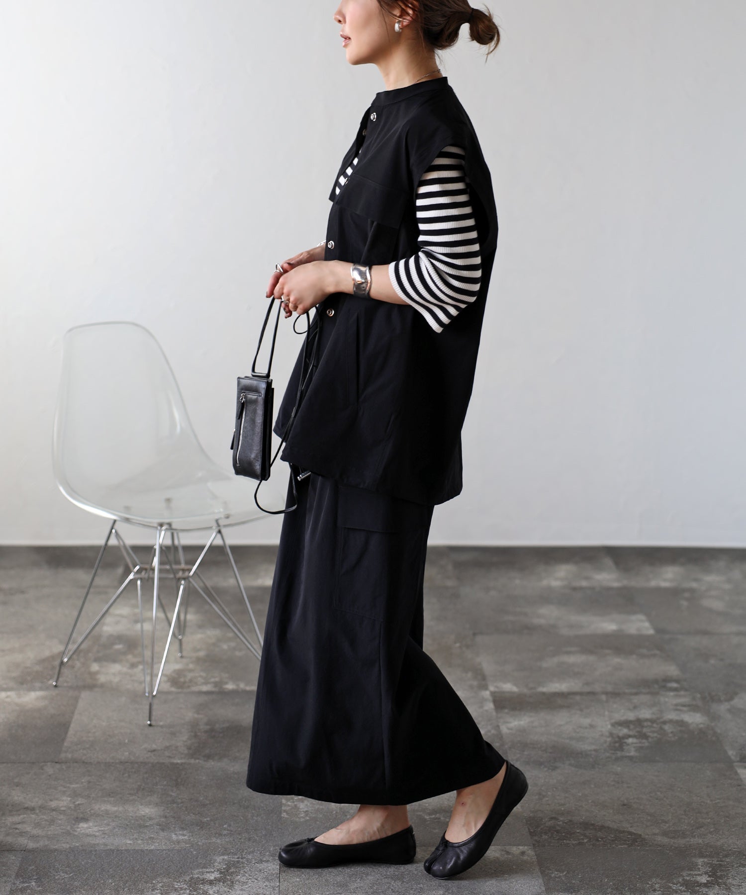 ボンジュールサガン BONJOUR SAGAN ドロストコードミリタリーカーゴスカート （OFF-WHITE） OFF-WHITE