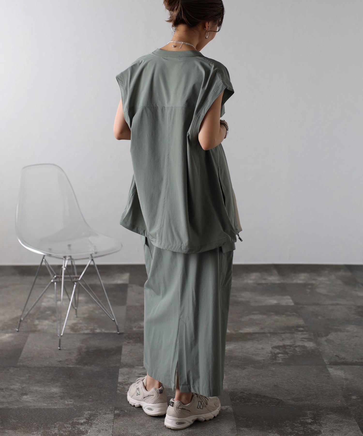 ボンジュールサガン BONJOUR SAGAN ドロストコードミリタリーカーゴスカート （OFF-WHITE） OFF-WHITE