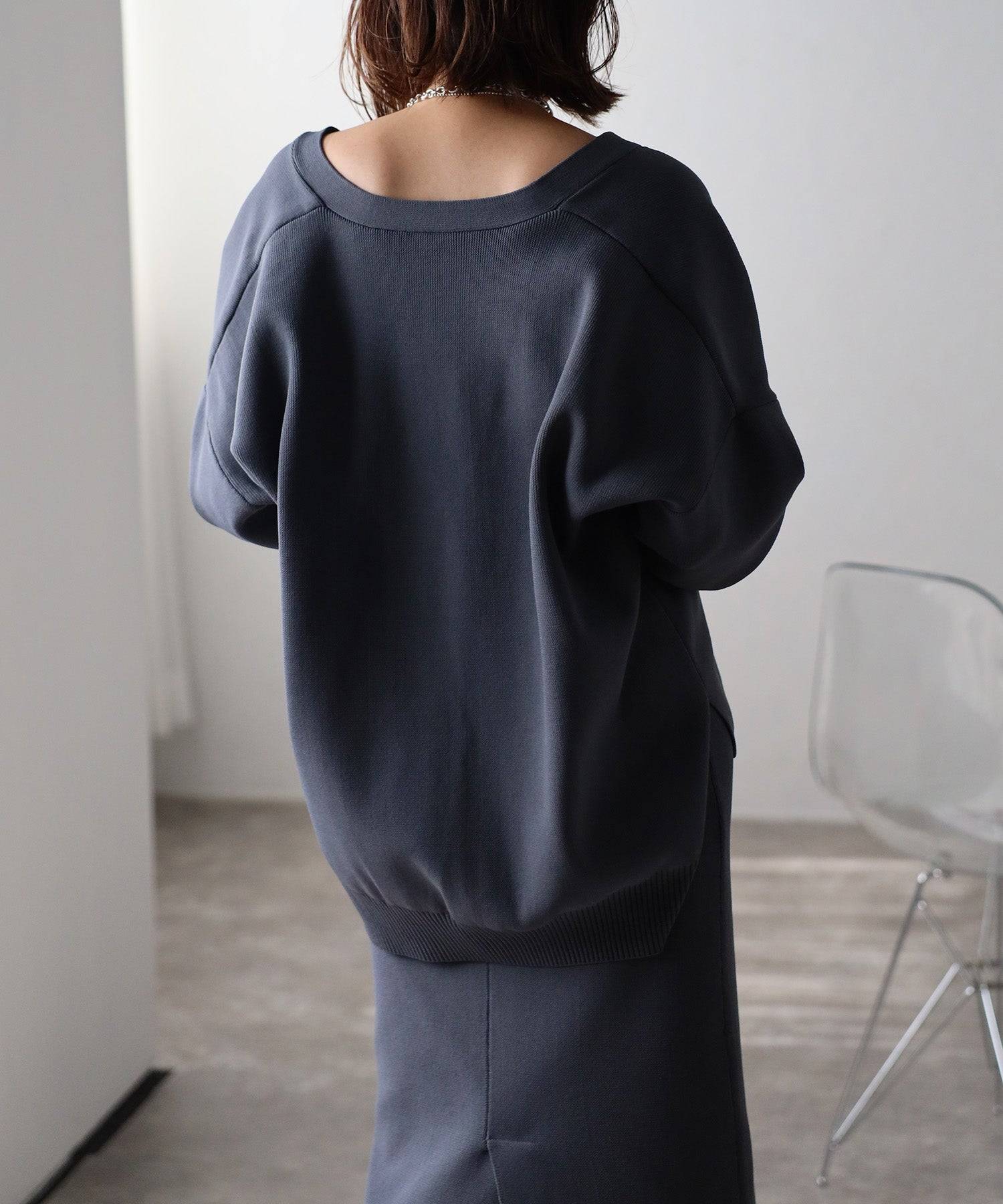 ボンジュールサガン BONJOUR SAGAN ダンボールニットカーディガン （CHARCOAL-GRAY） CHARCOAL-GRAY