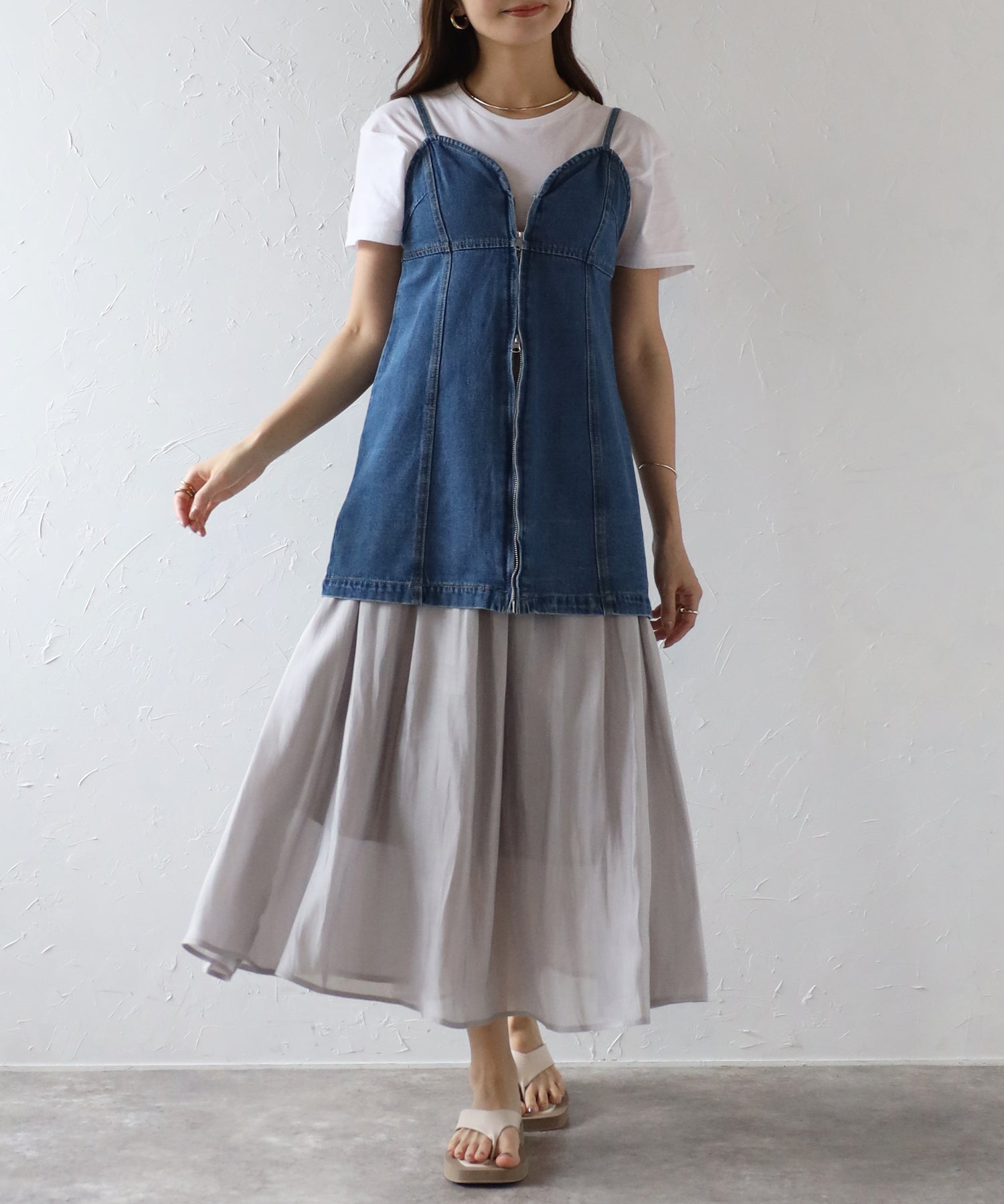 ボンジュールサガン BONJOUR SAGAN ワッシャーサテンリラクシーギャザースカート （BLACK） BLACK