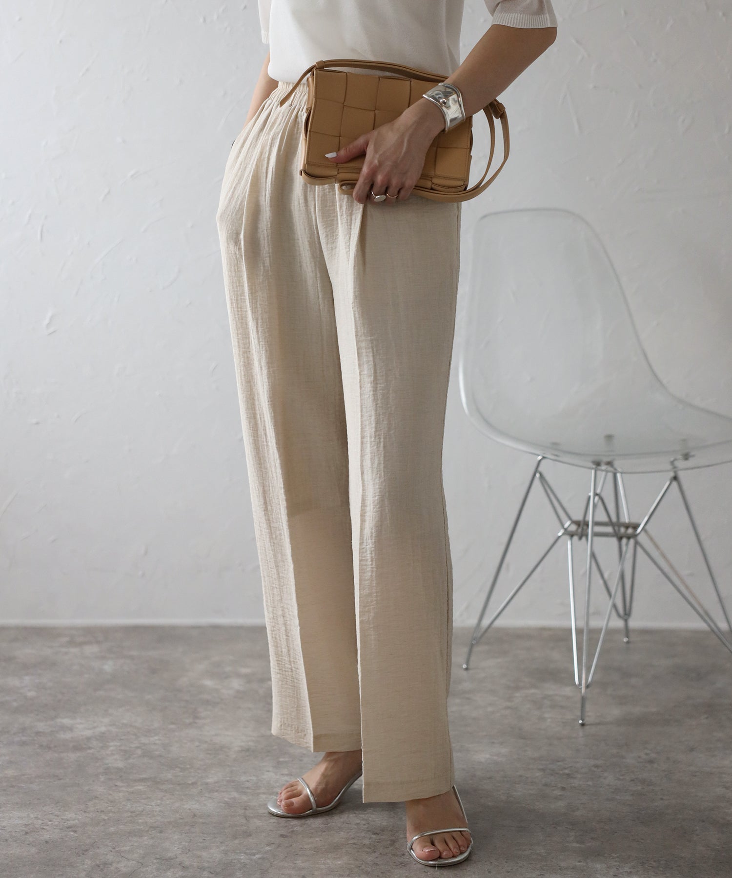 Bonjour Sagan Linen Blend Relax Wide Pants