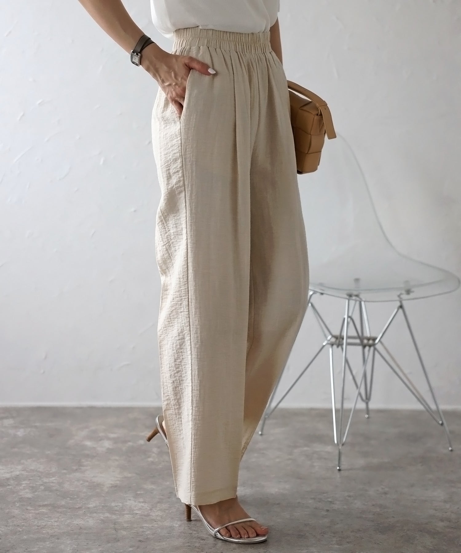 Bonjour Sagan Linen Blend Relax Wide Pants